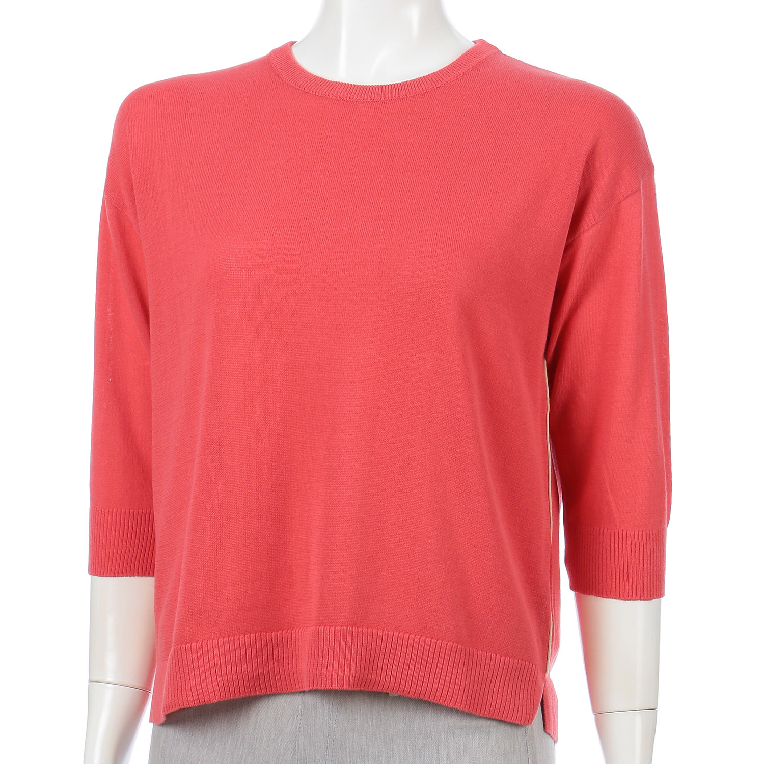 脇配色ライン天竺プルオーバー