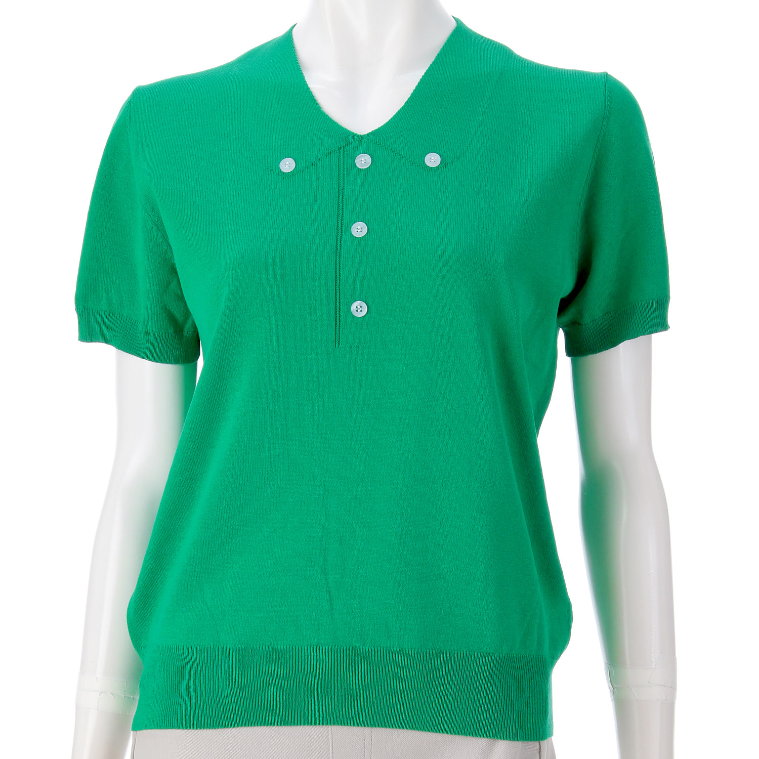 ポロ衿風Vネックプルオーバー - 画像7