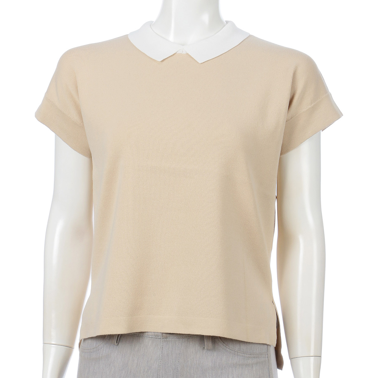 衿配色フレンチ袖プルオーバー - 画像3