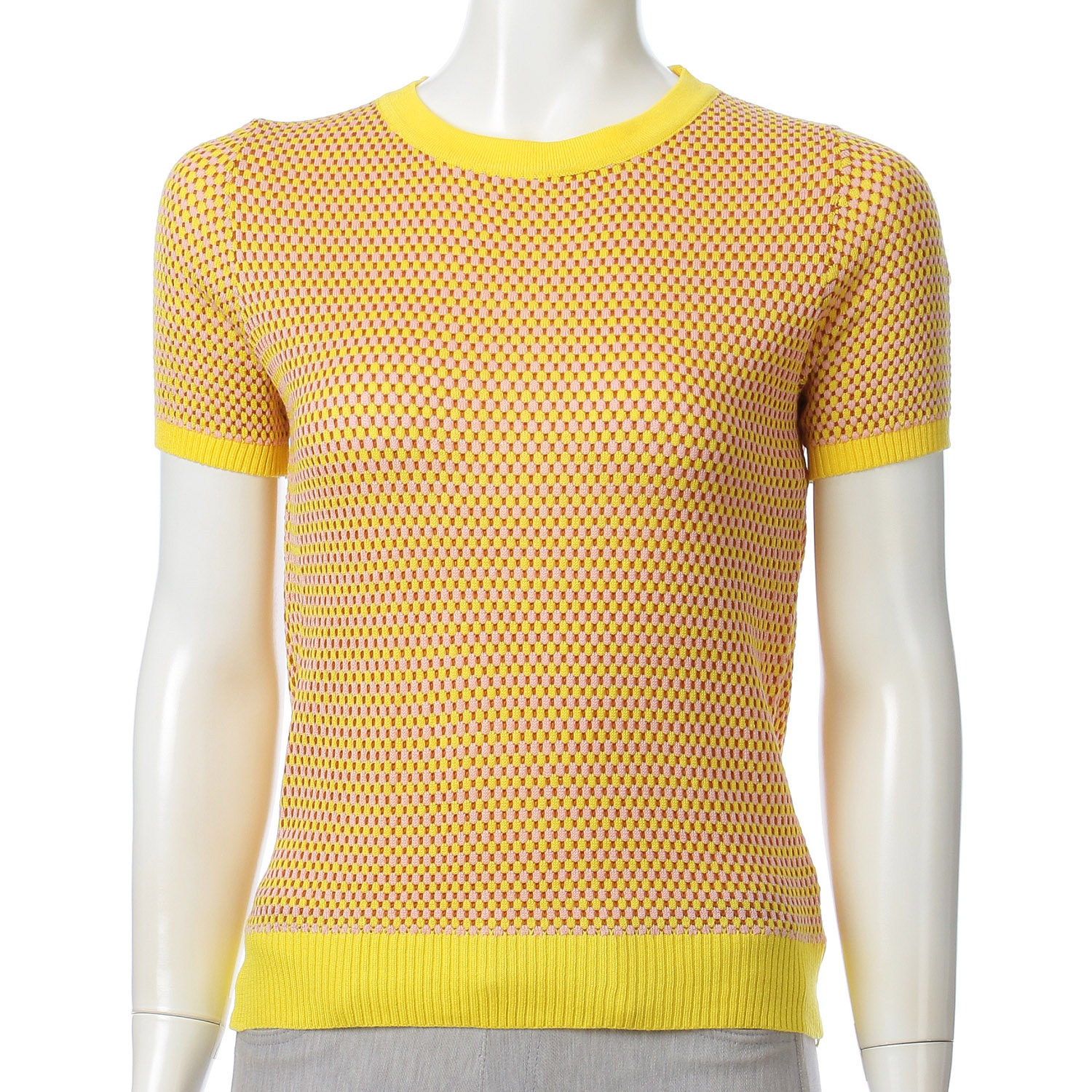 VERITE バイカラー半袖プルオーバー