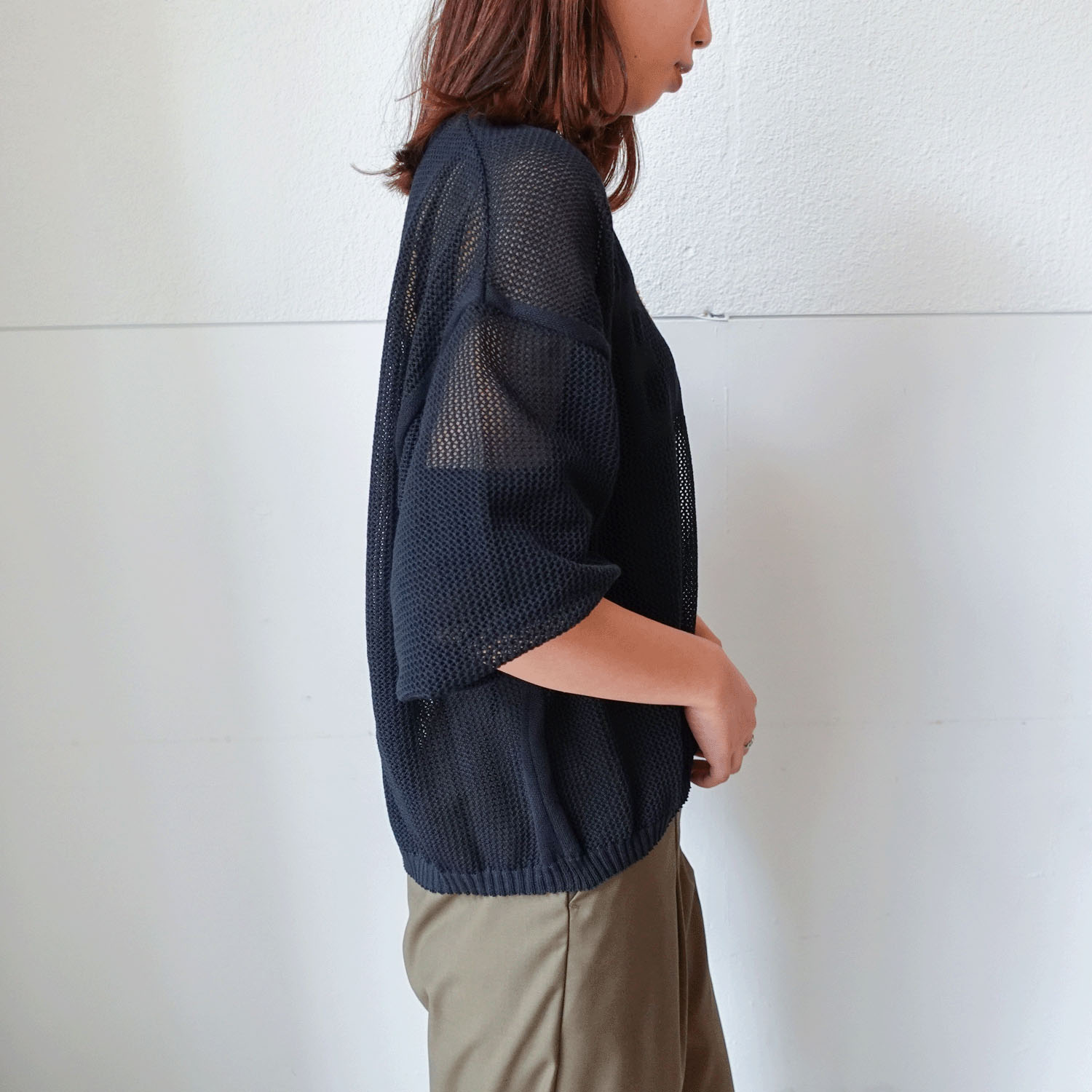 メッシュ英字柄レイヤード - 画像3