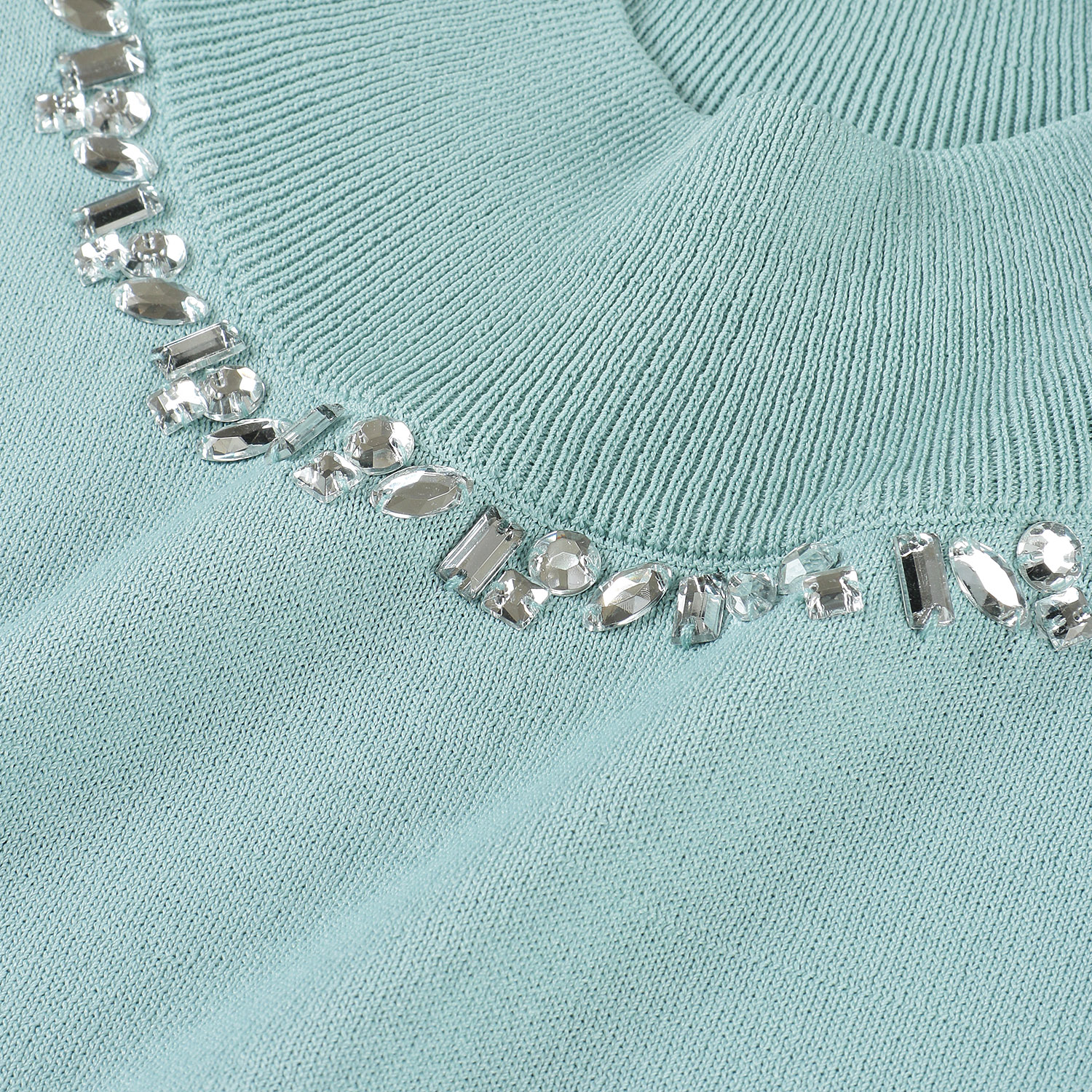 【Insta Live】ビジュー付きハイネックノースリーブニット - 画像10