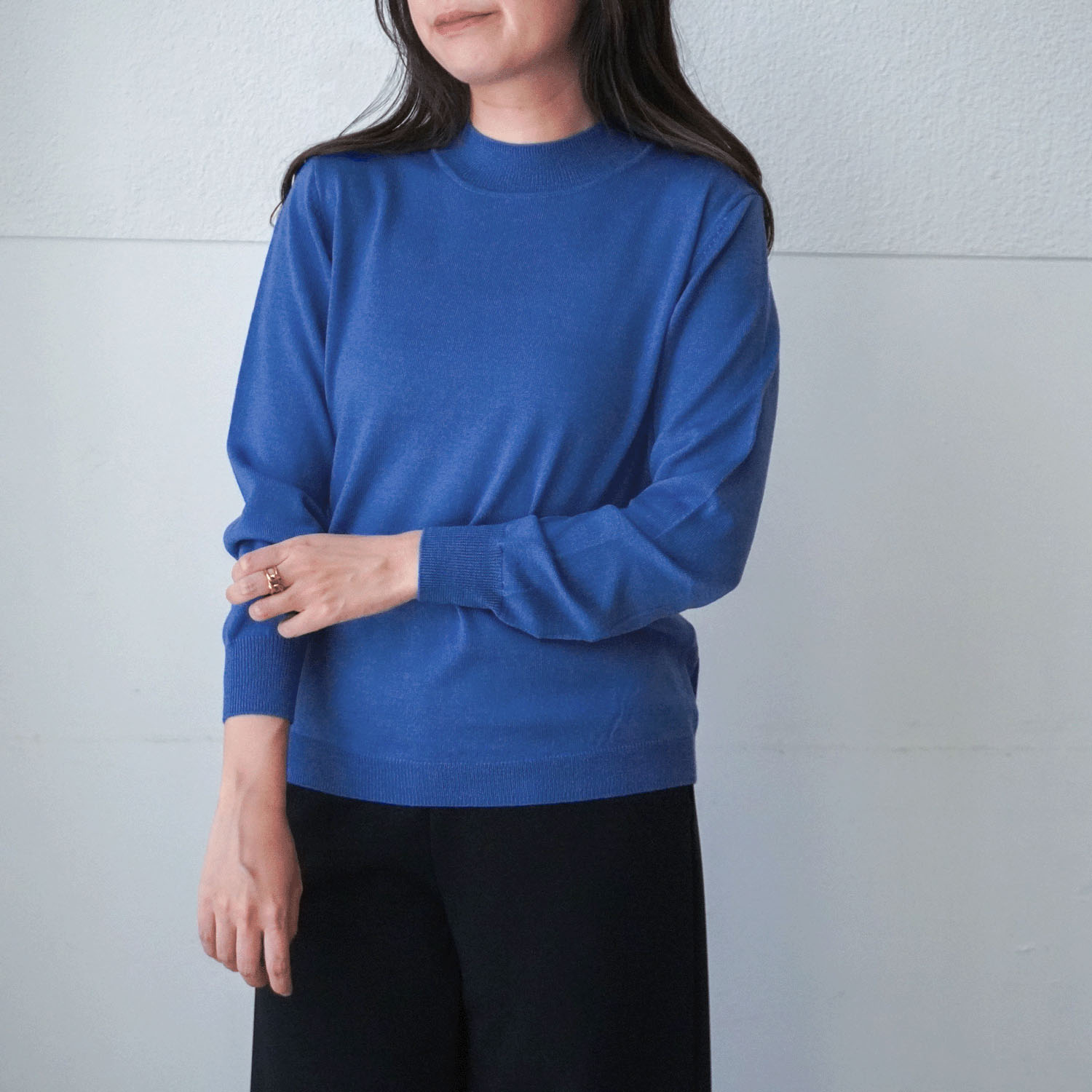 ウール100％ベーシックハイネックセーター - 画像19