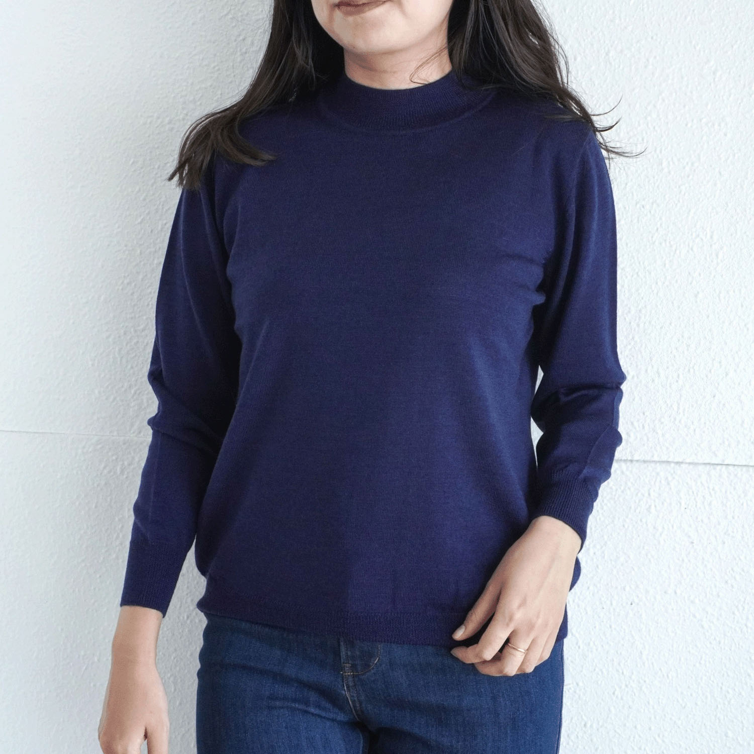 ウール100％ベーシックハイネックセーター - 画像21