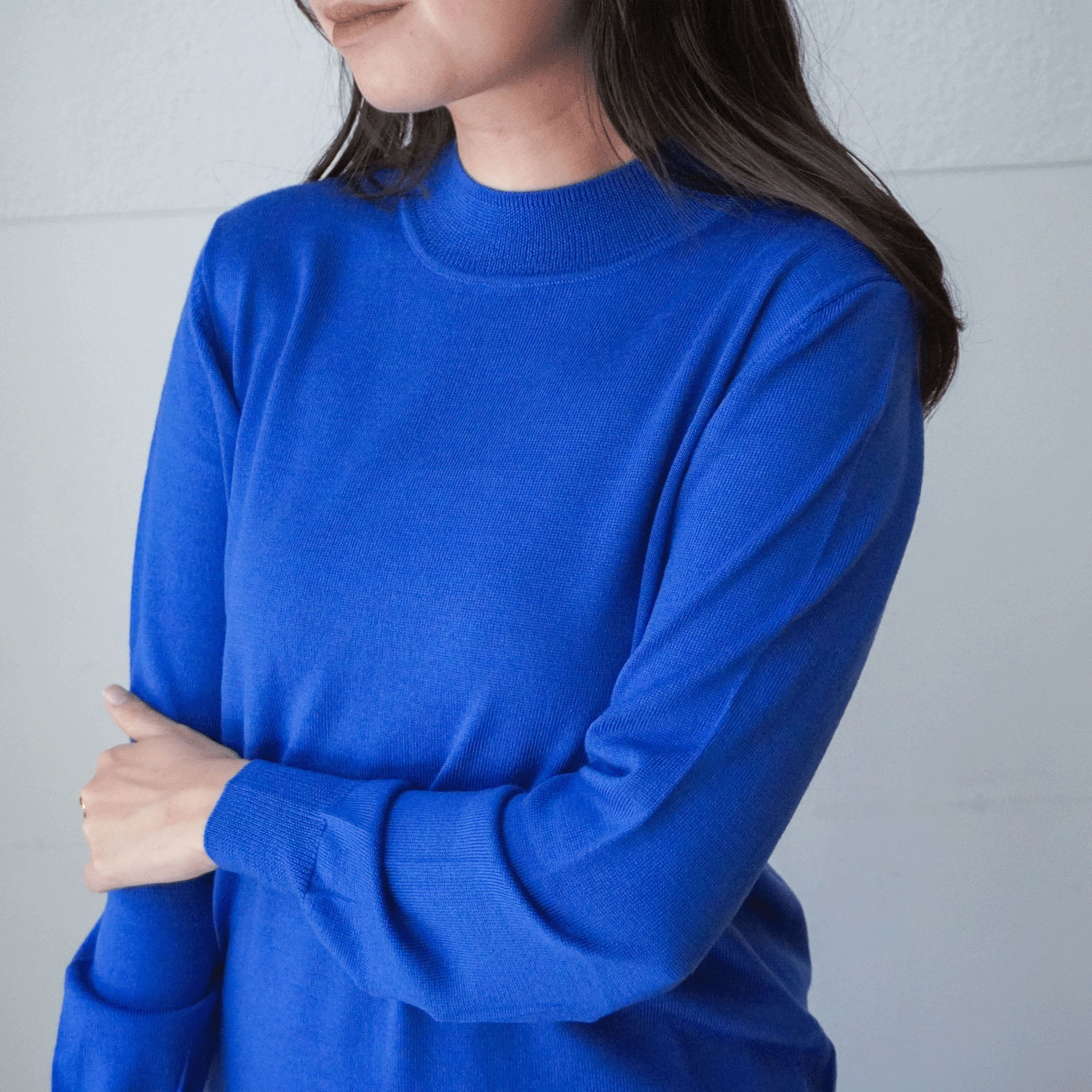 ウール100％ベーシックハイネックセーター - 画像5