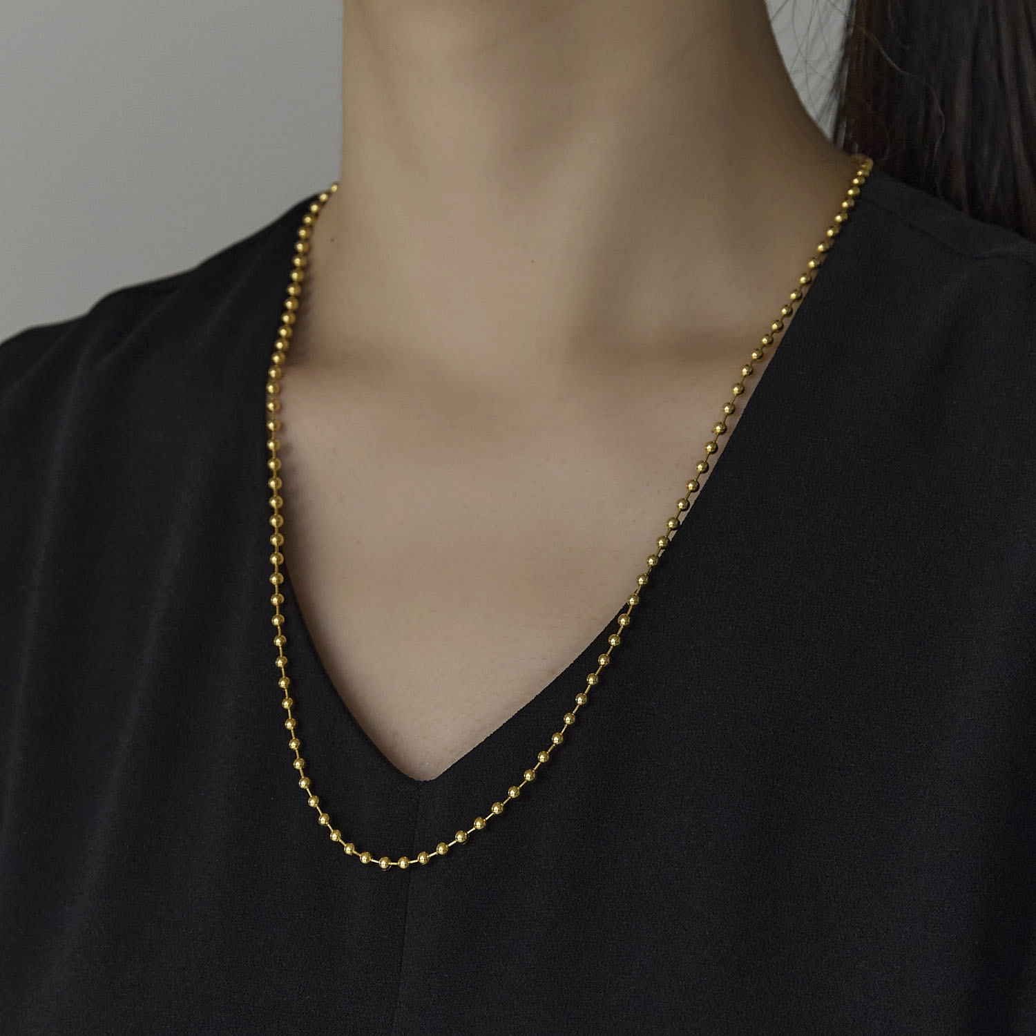 【お取り寄せ】PREFERIRボリュームシアースリーブAラインVネックドレス - 画像11