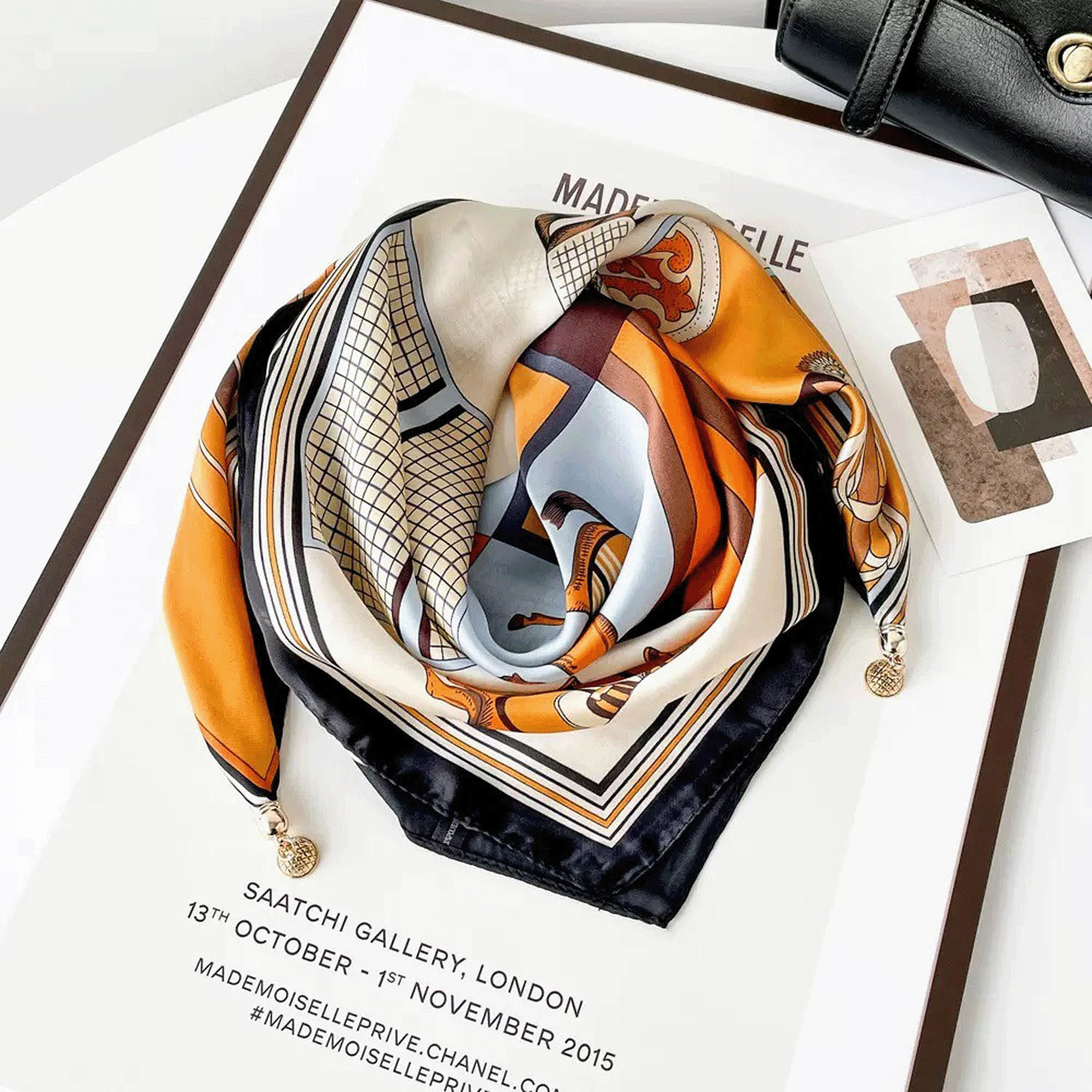 マグネットスカーフ マルチプリント ゴールド金具 - 画像16