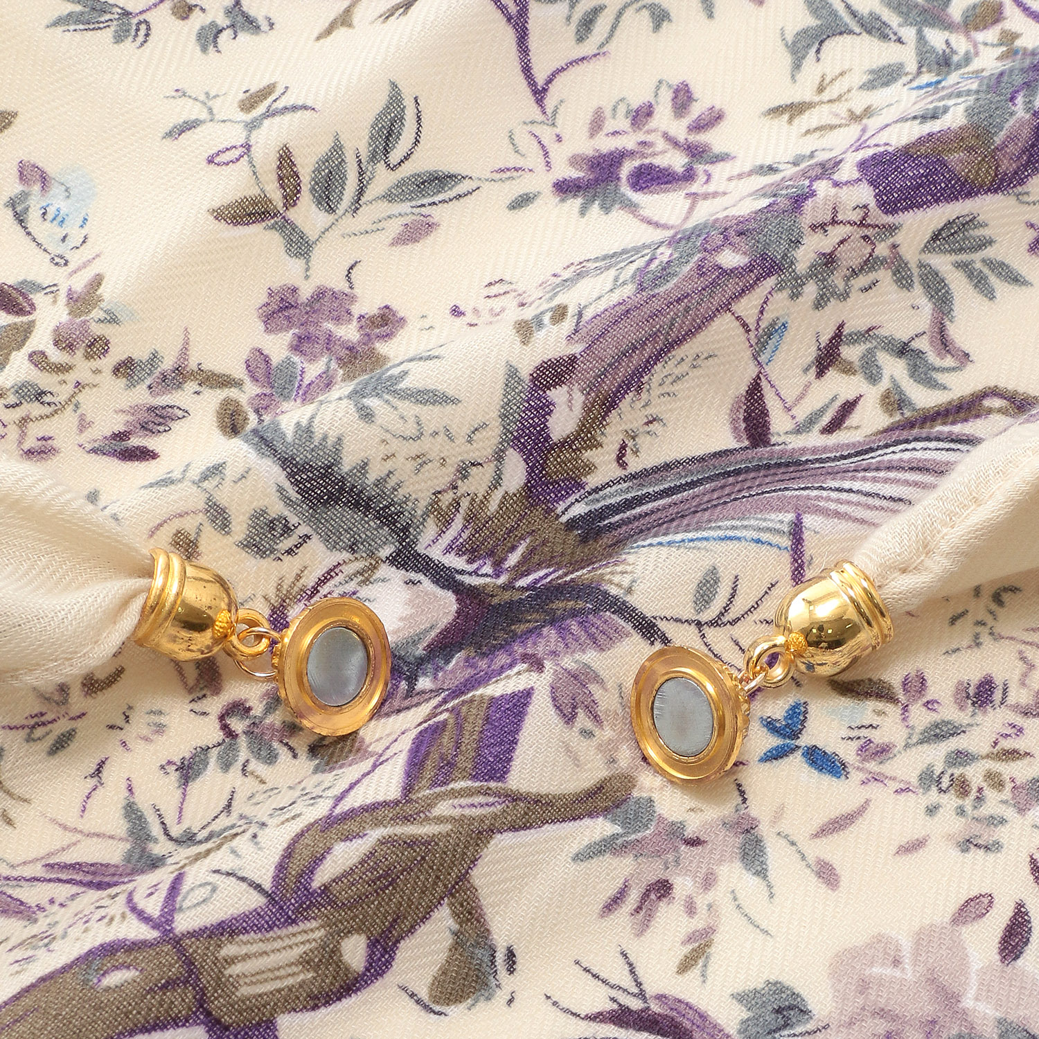 マグネットスカーフ マルチプリント ゴールド金具 - 画像3