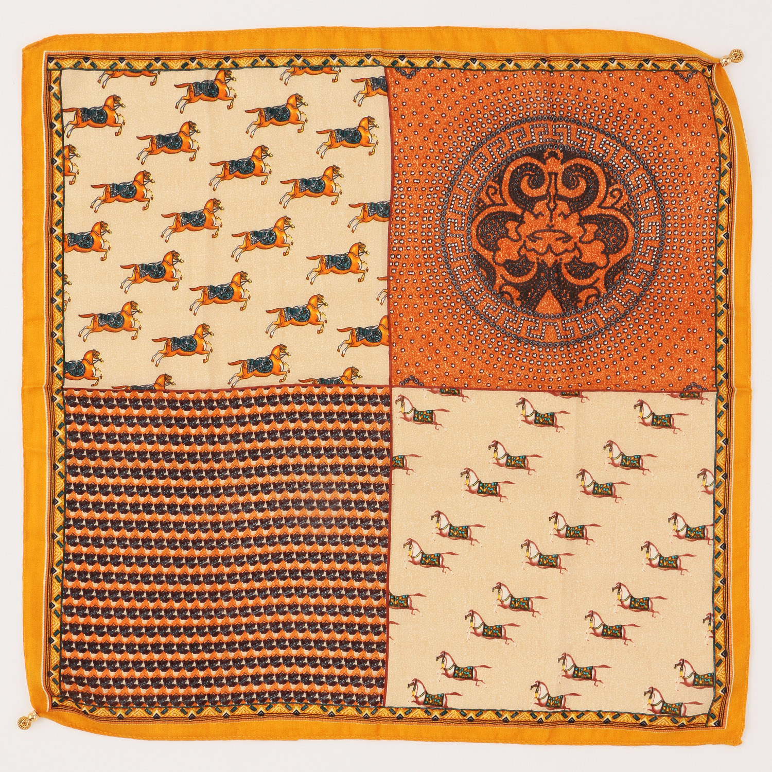 マグネットスカーフ マルチプリント ゴールド金具 - 画像5