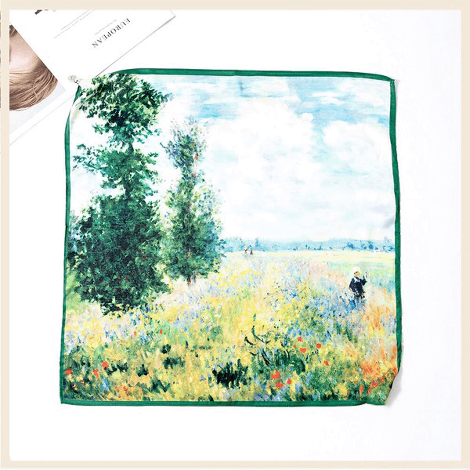 マグネット付きスカーフ マルチプリント シルバー金具 - 画像15