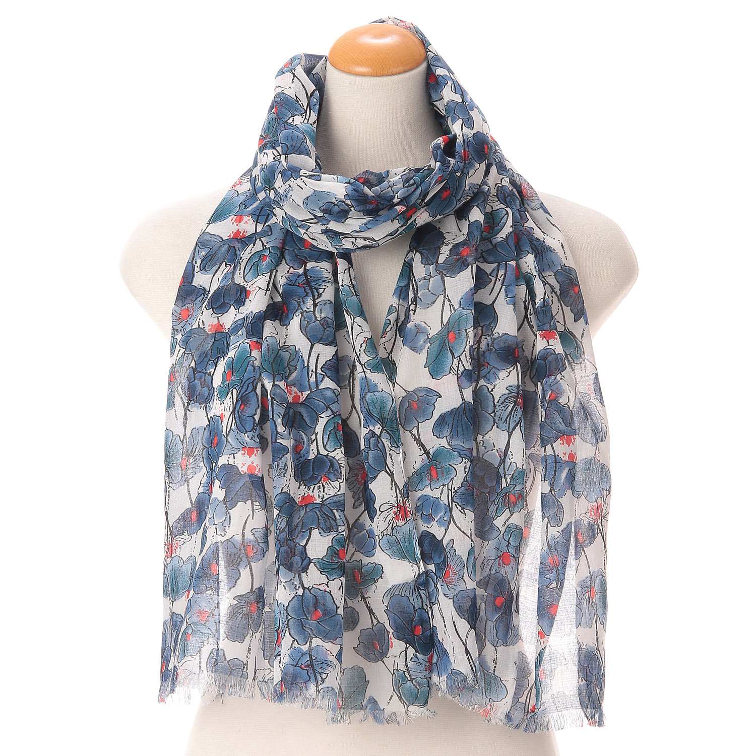 インド製 コットンプリントストール - 画像1