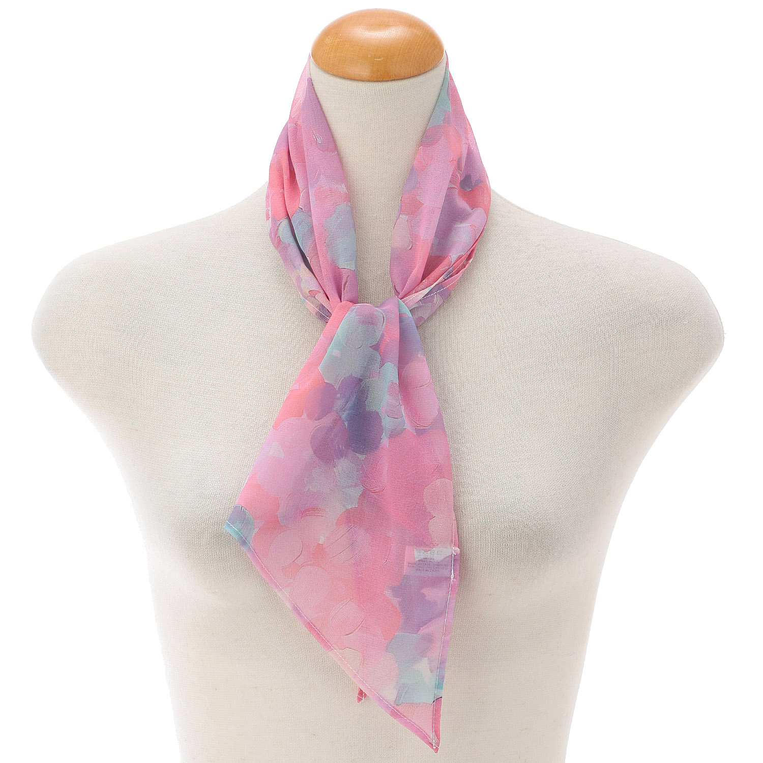 接触冷感ニュアンスフラワー剣先ストール - 画像2