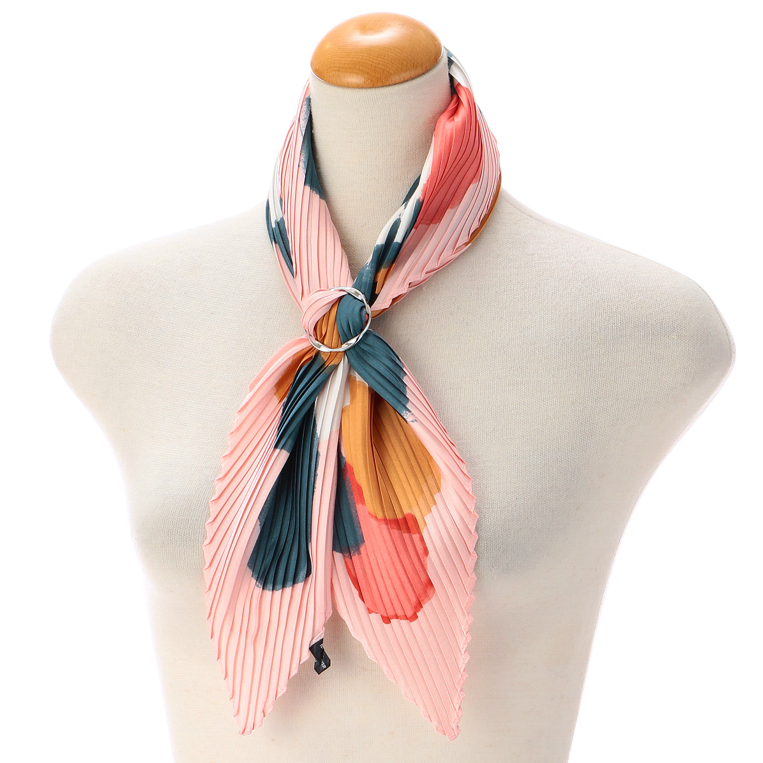 スカーフリング付きプリーツスカーフ ポップ