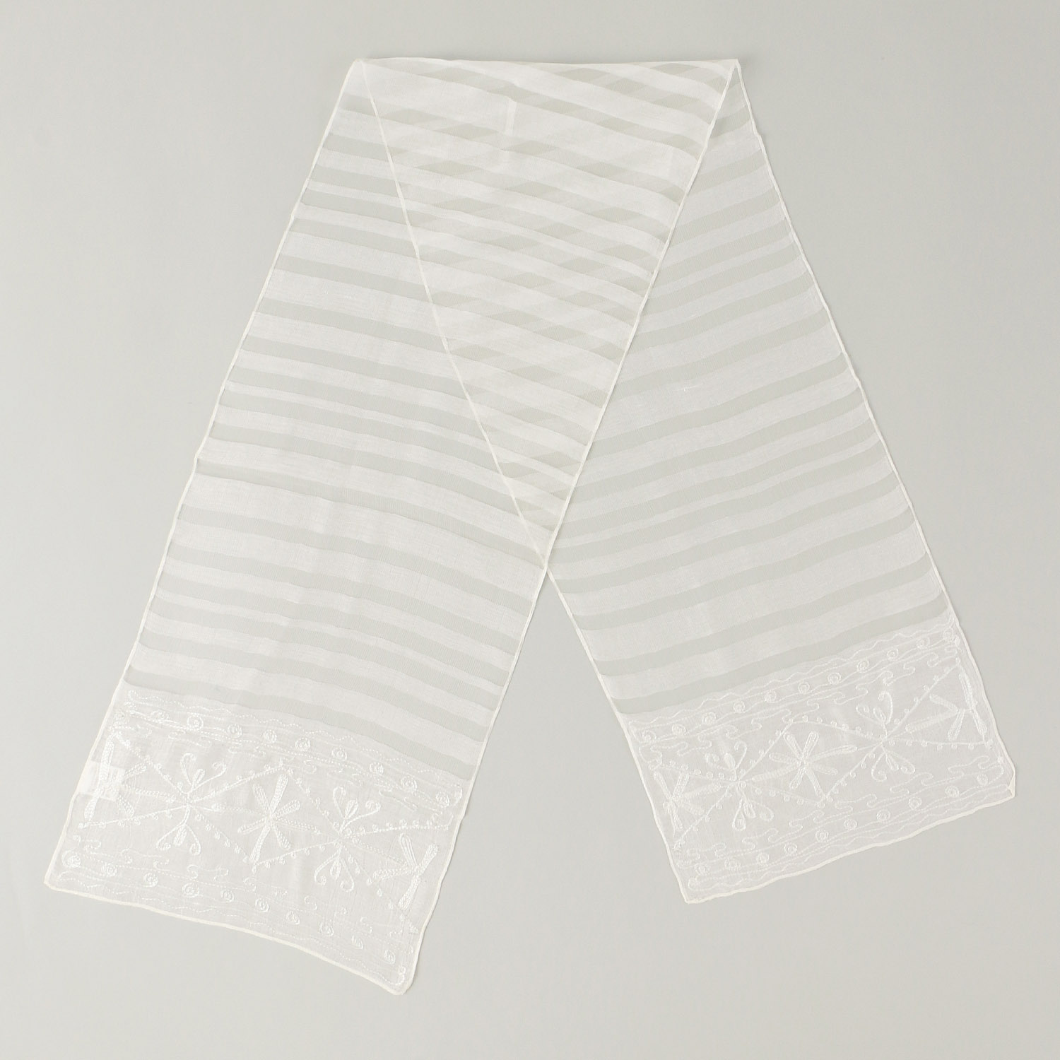 インド製 シルク混刺繍ストール - 画像6