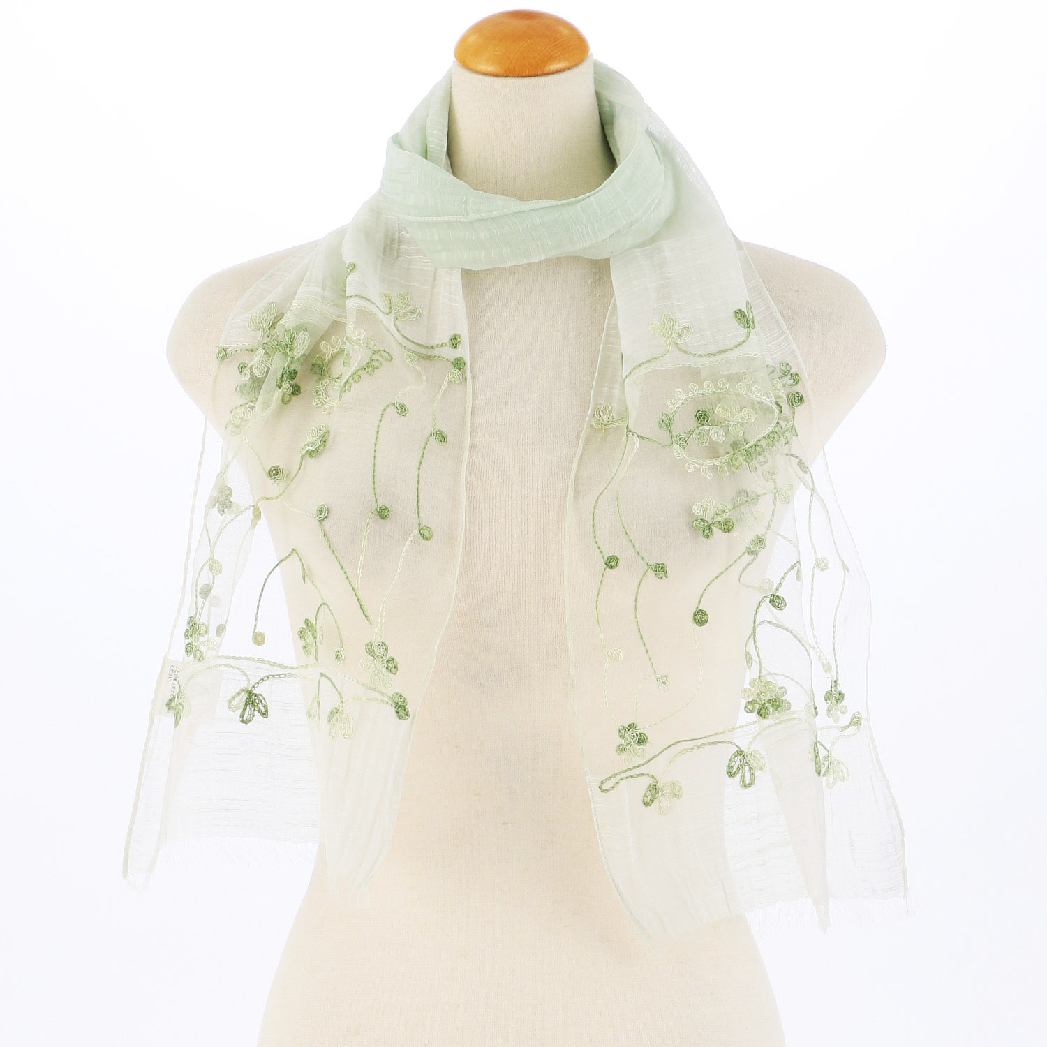 【次回再入荷5月中旬】インド製 綿シルク刺繍ストール