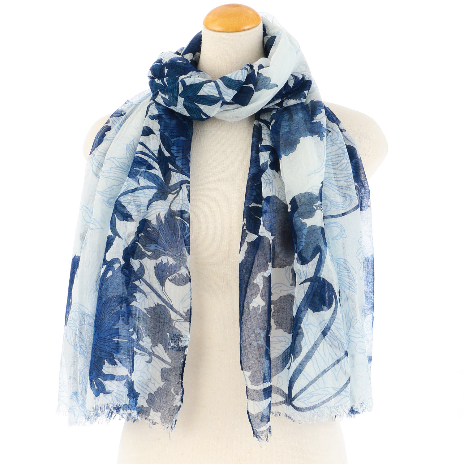 インド製 コットンガーゼ調大判ストール