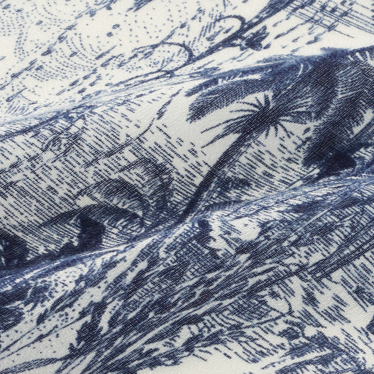 草花柄ストール - 画像4