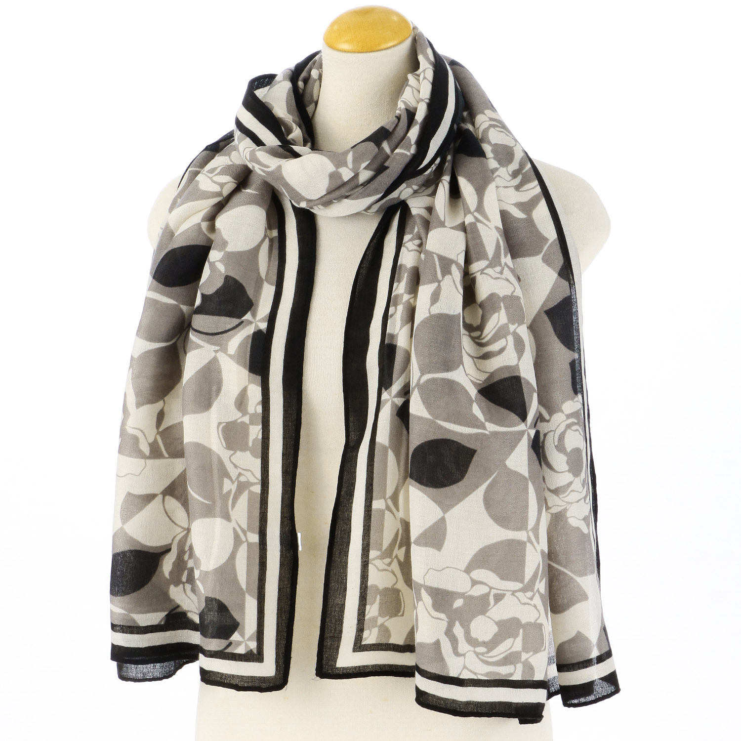 【ミントグリーン終了】バラ柄ストール - 画像2