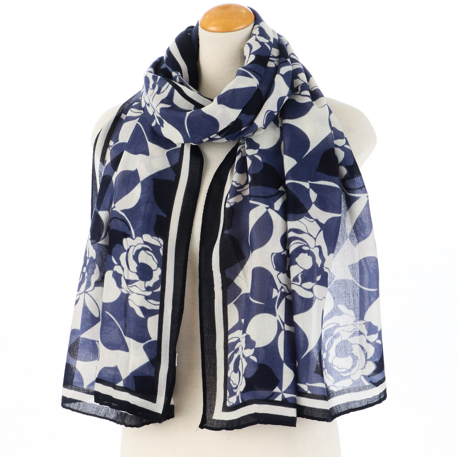 【ミントグリーン終了】バラ柄ストール - 画像6