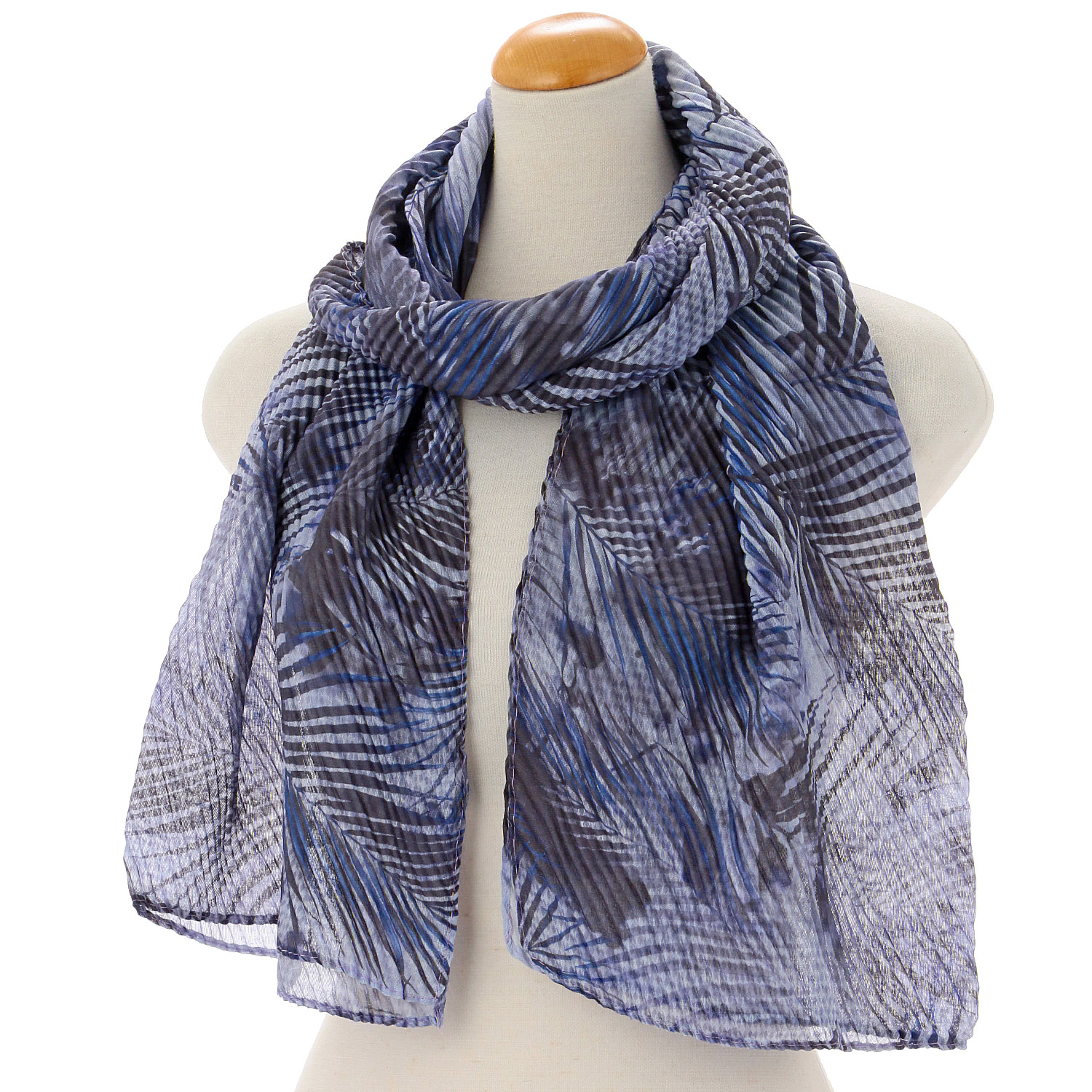 リーフ柄プリーツストール - 画像6