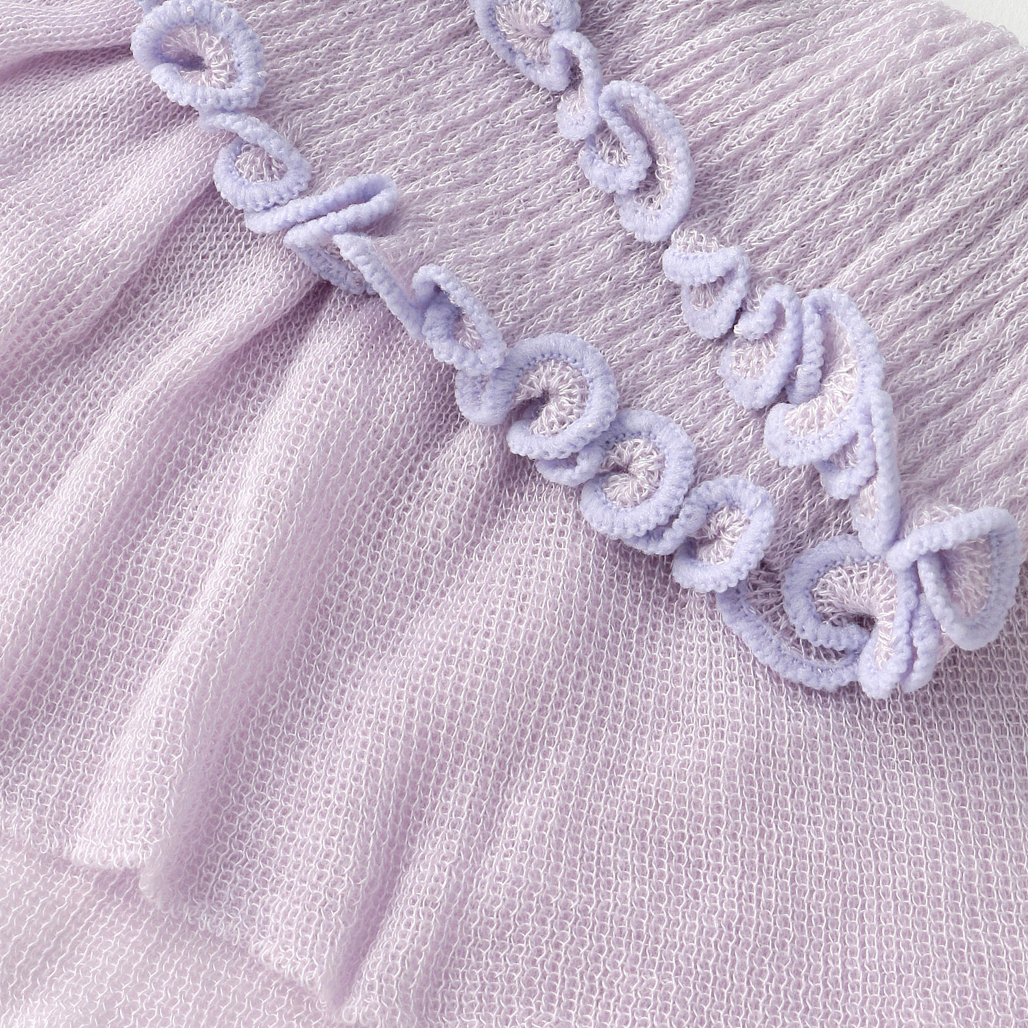 日本製 シルク混ネックカバーフリル 無地 - 画像7