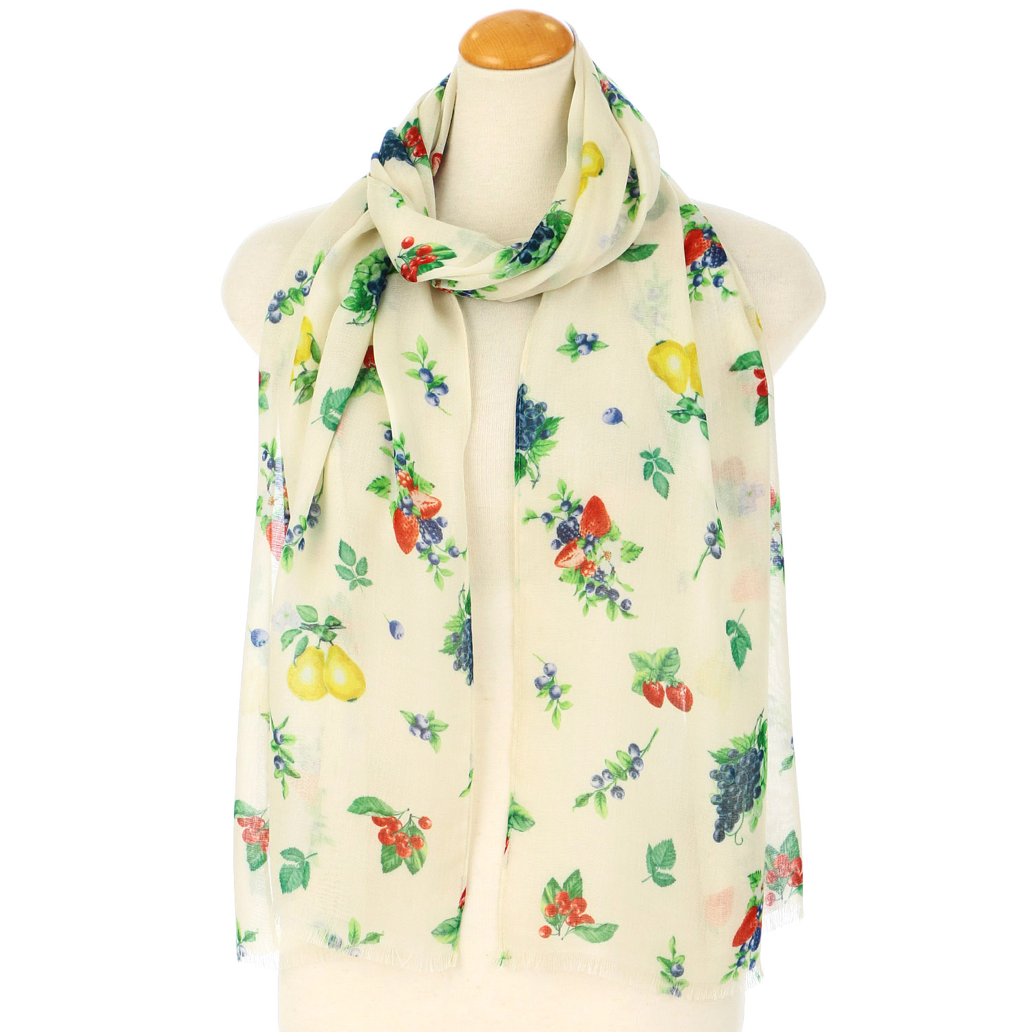 UV接触冷感ストール フルーツ柄