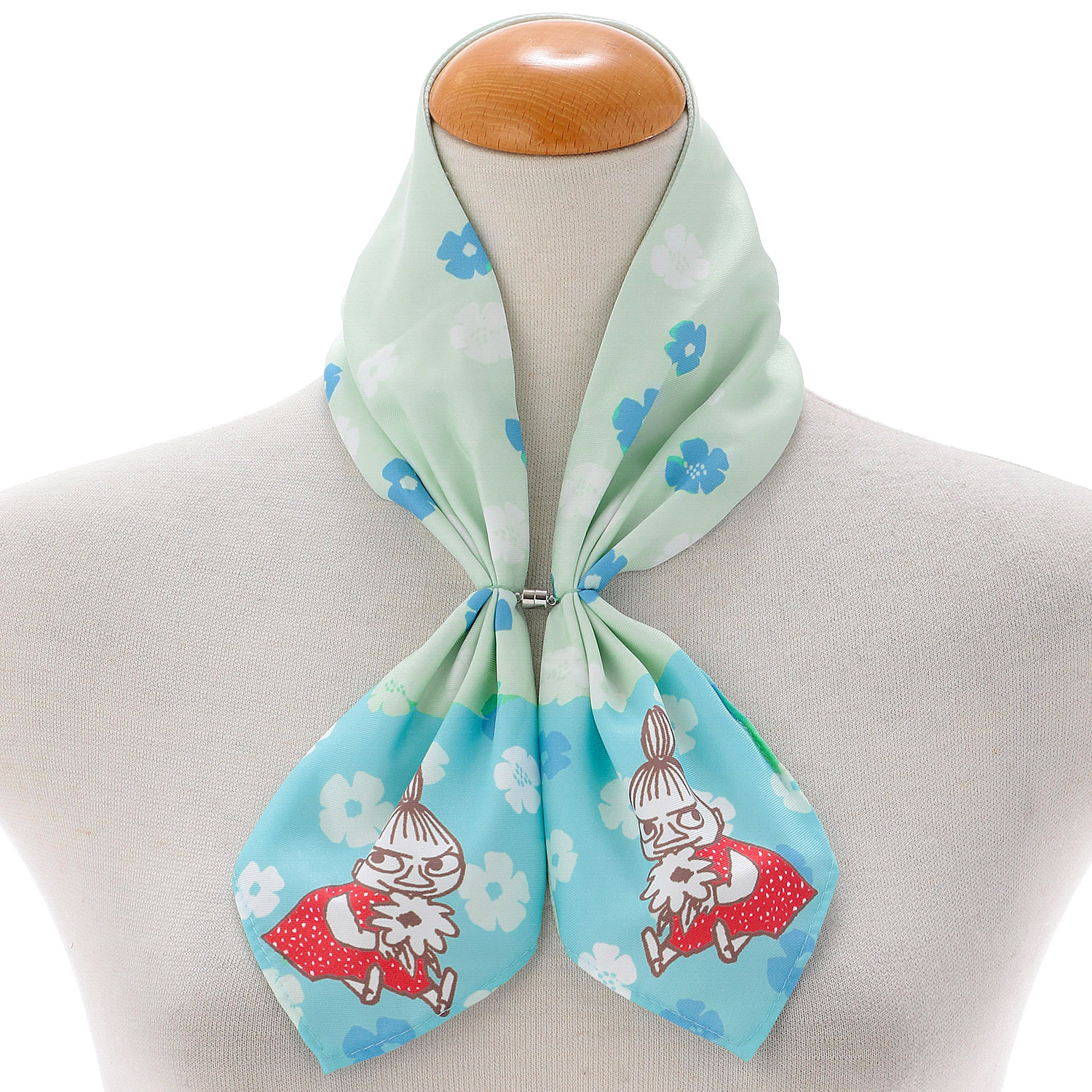 MOOMIN ひんやりワンタッチスカーフ 花とリトルミイ - 画像4