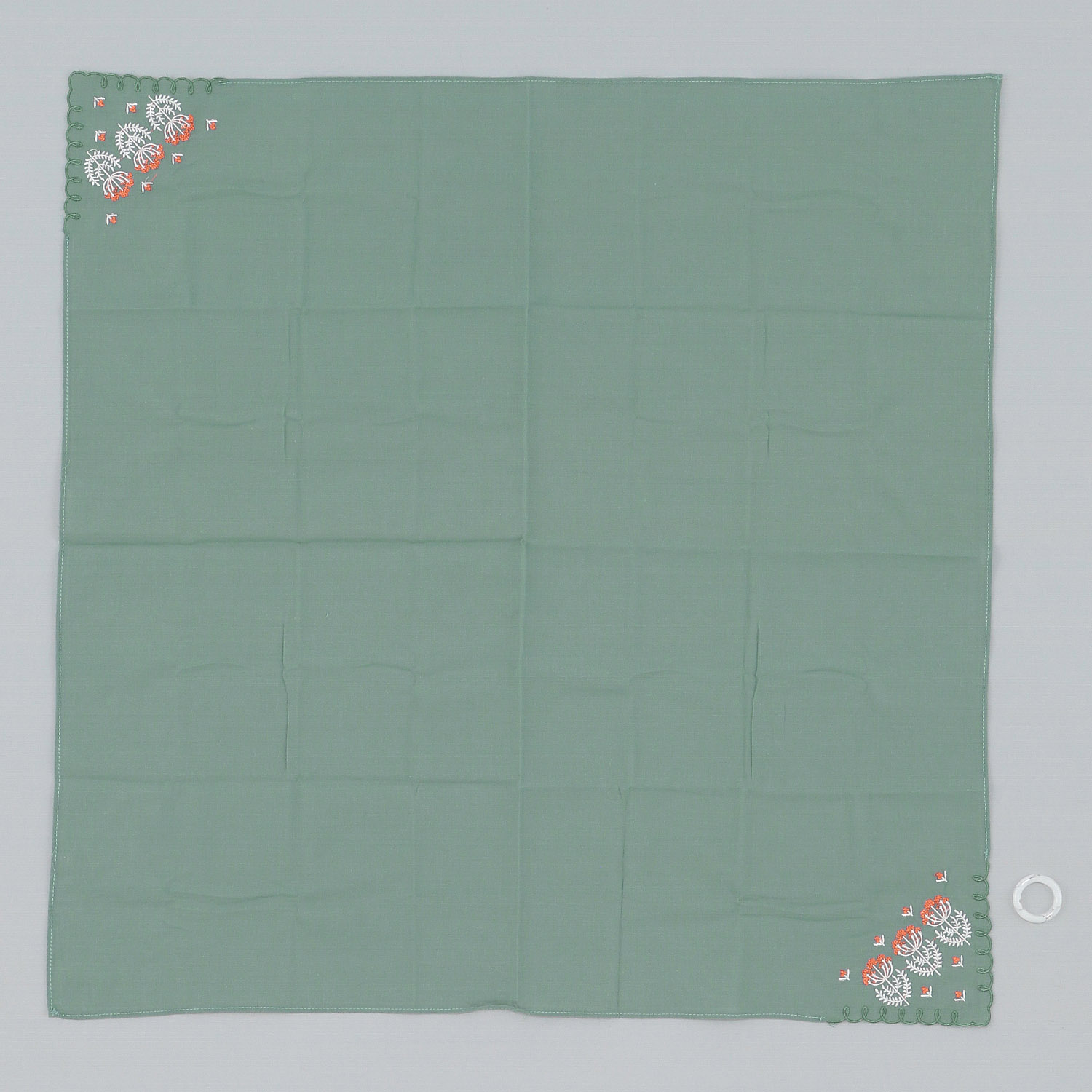 ポーチ付刺繍リングスカーフ 北欧マルチ柄 - 画像9