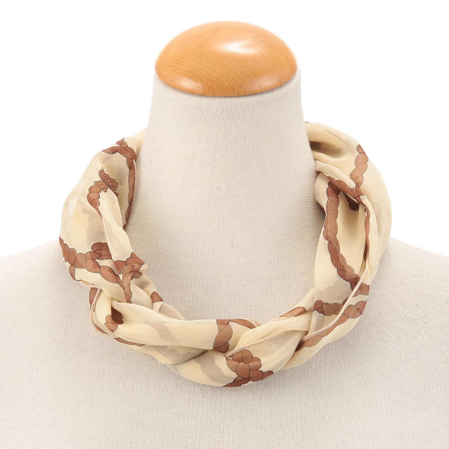 日本製 ロープ柄ワンタッチスカーフ