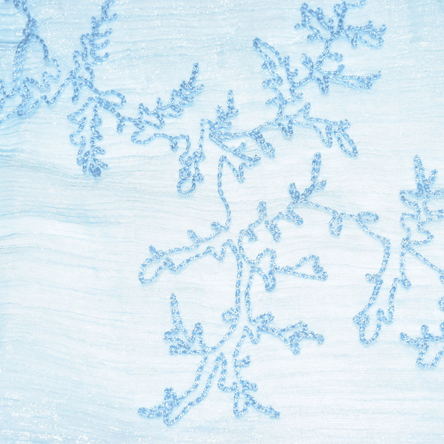 ポリエステルオーガンジーストール リーフ刺繍 - 画像8