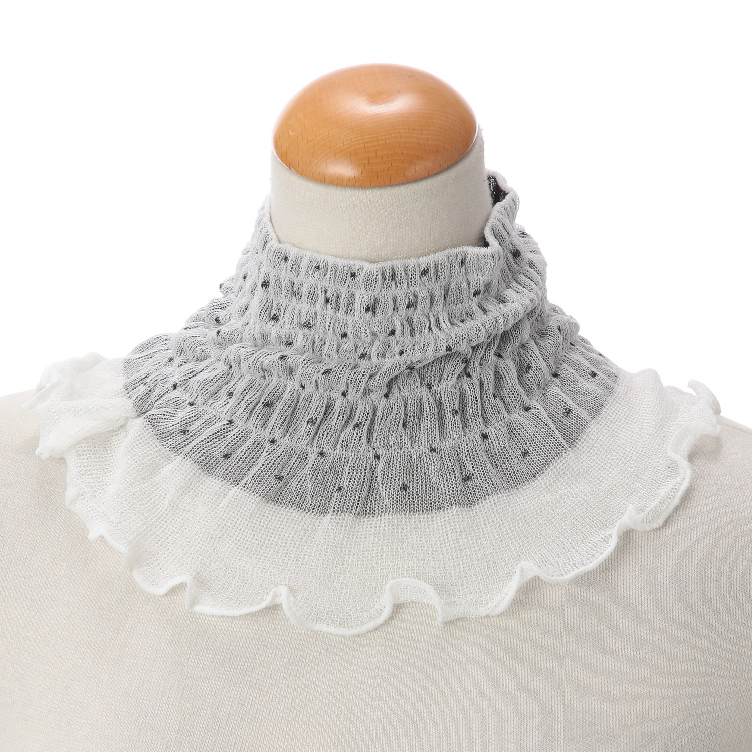 日本製ネックカバー ドット 春夏素材 - 画像2