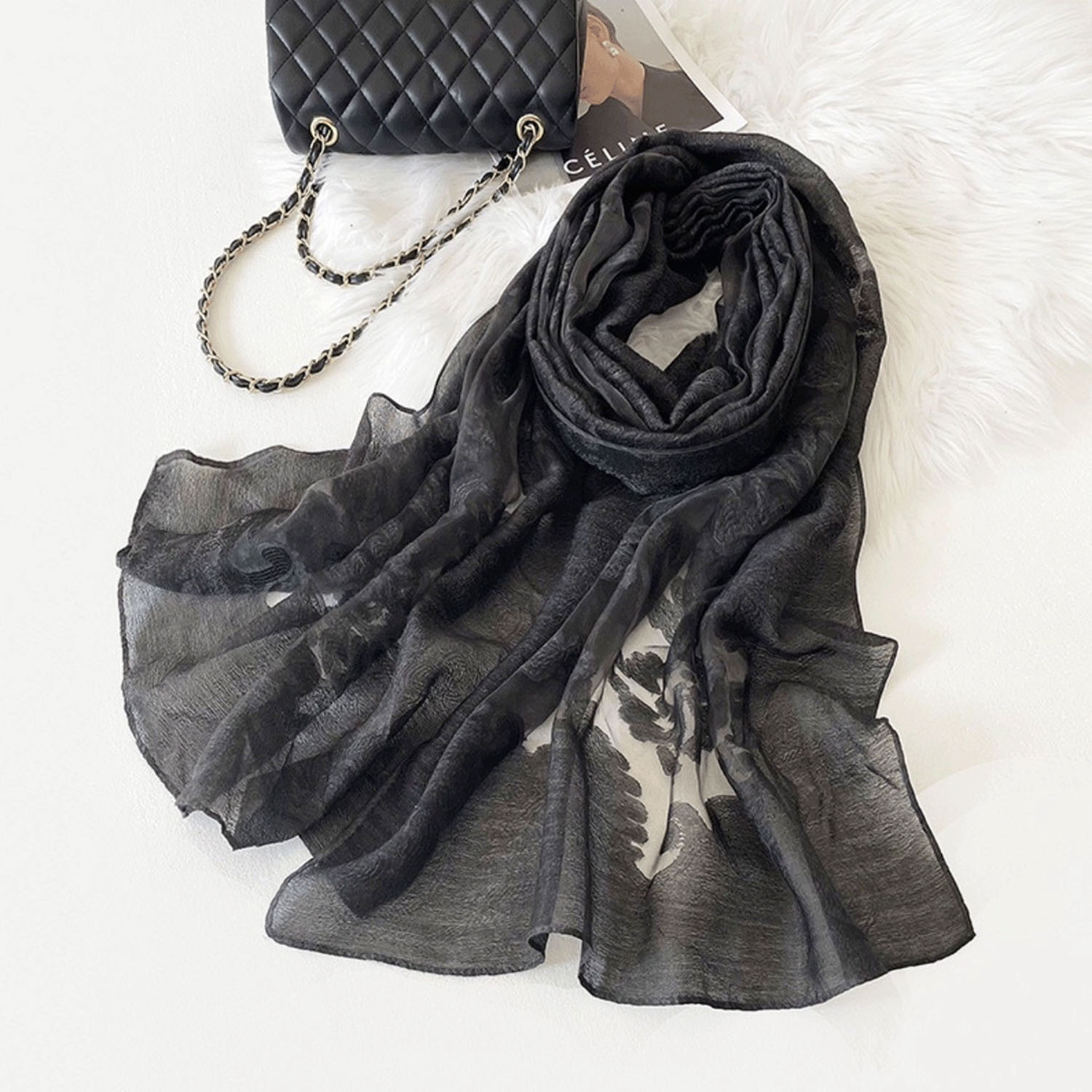 カラーオーガンジーストール - 画像2