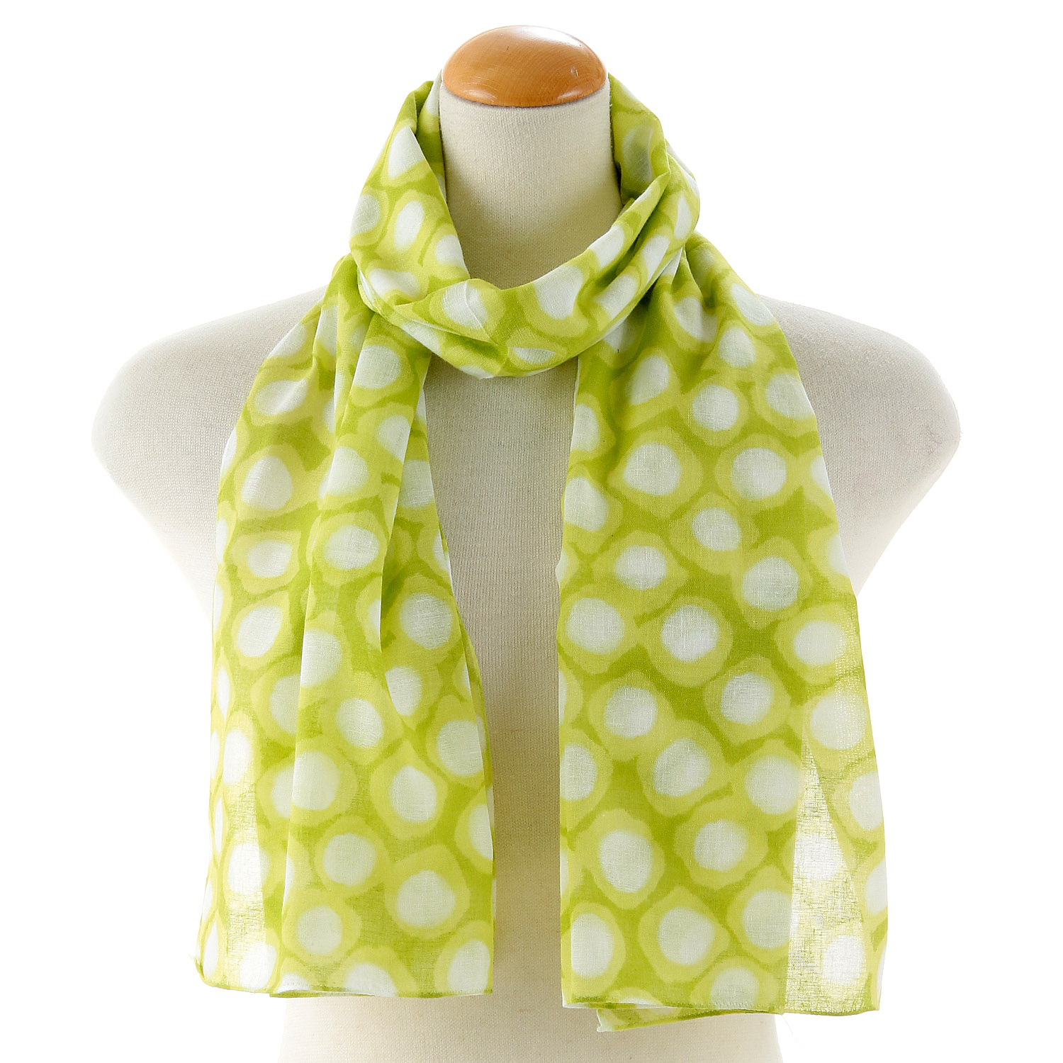 日本製 ガーゼチーフ ドット - 画像1