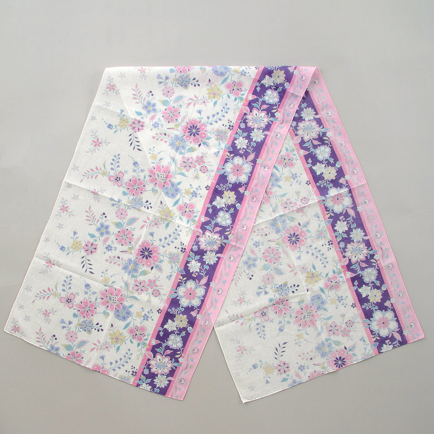 日本製 ガーゼチーフ 花唐草 - 画像3