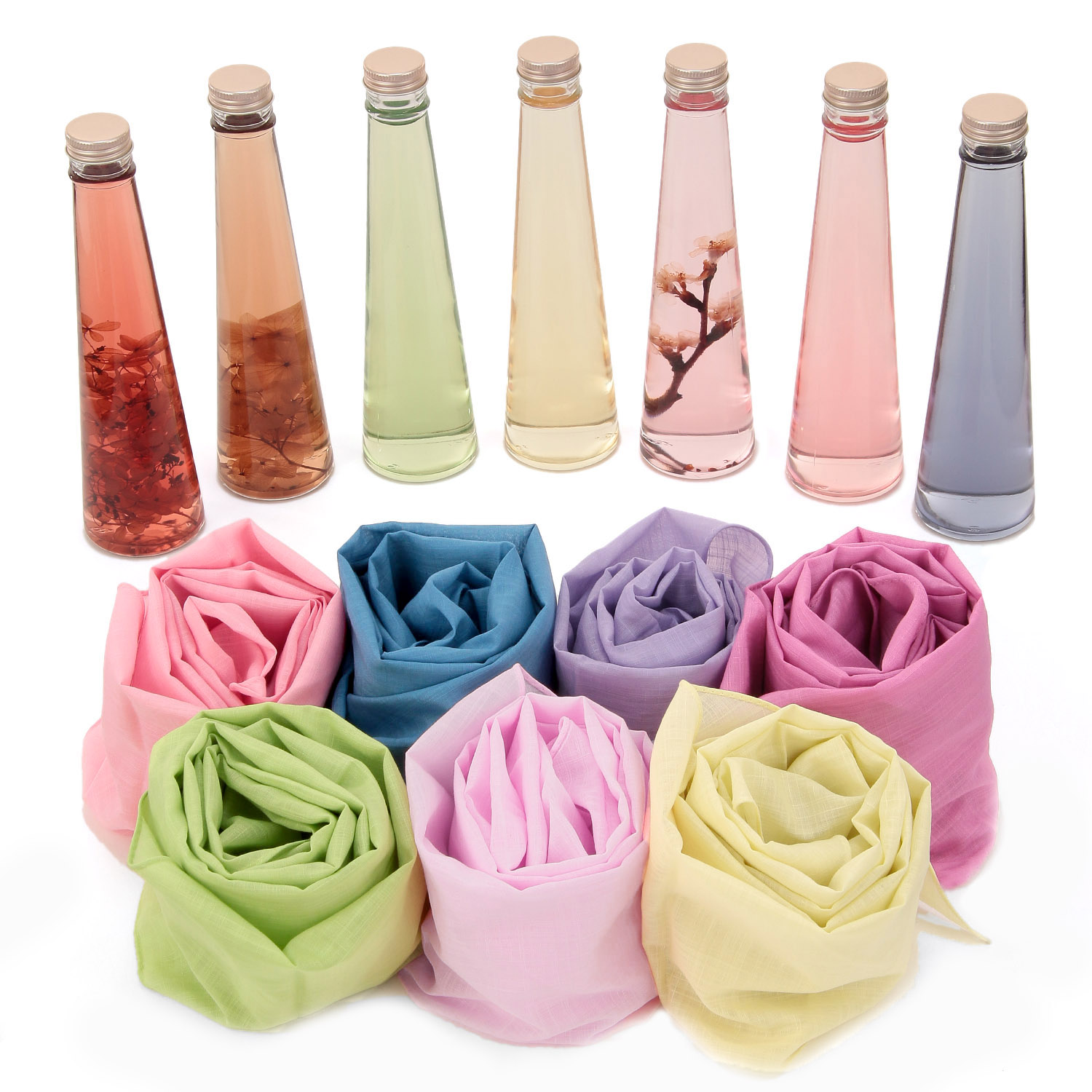 日本製 ボタニカルダイストール