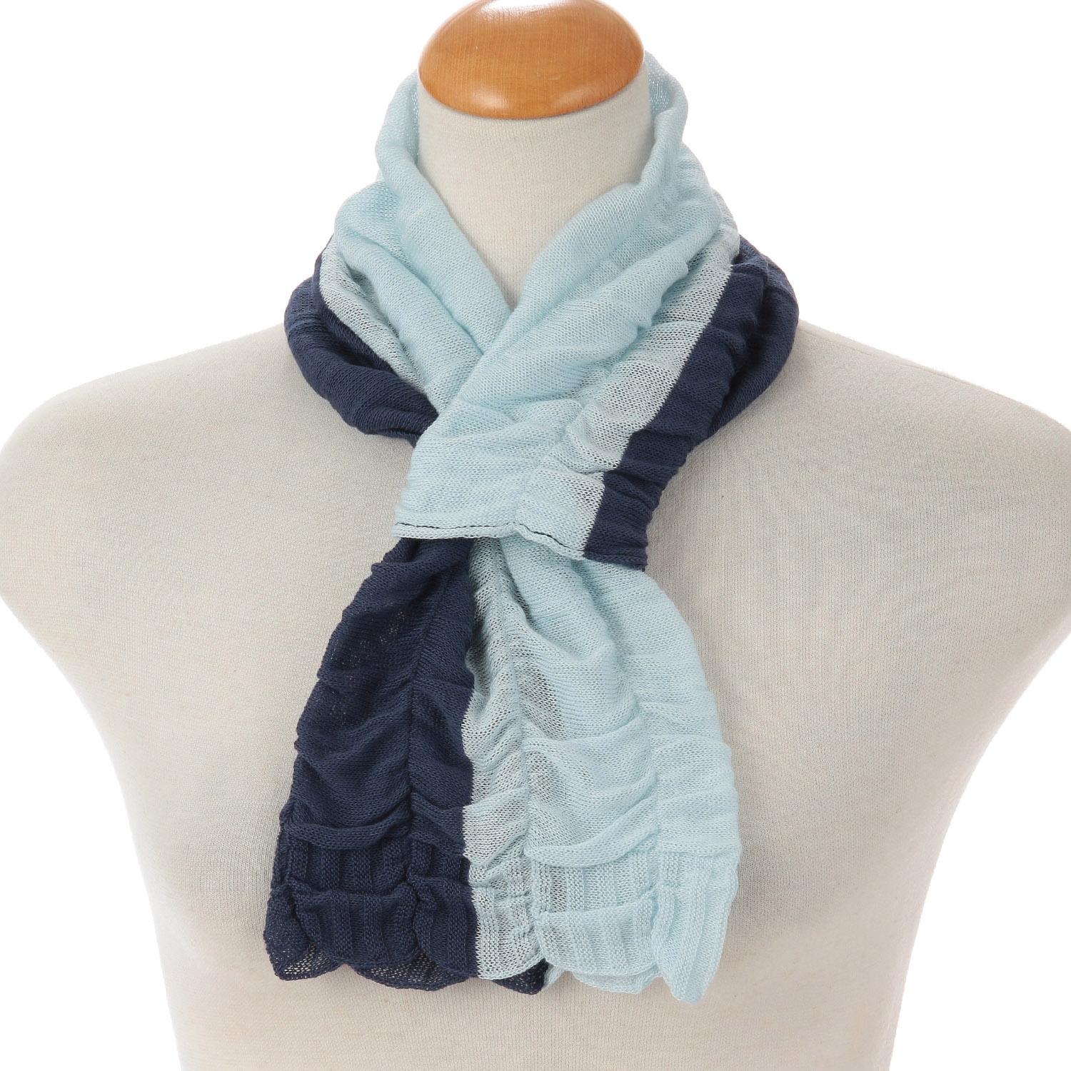 日本製 シルク混ミニストール バイカラー - 画像3