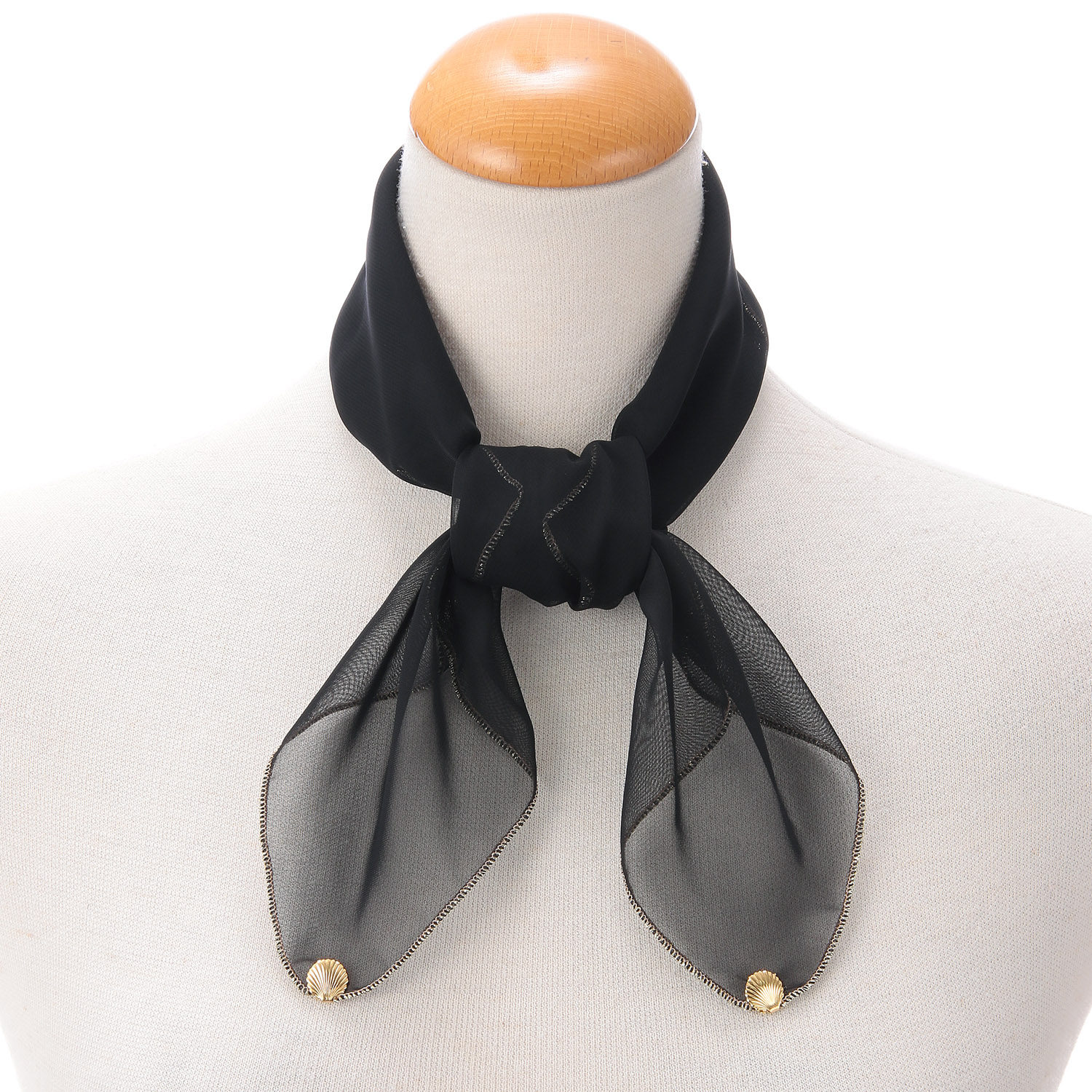 日本製 ポリエステルシフォンスカーフ 52×52 - 画像3