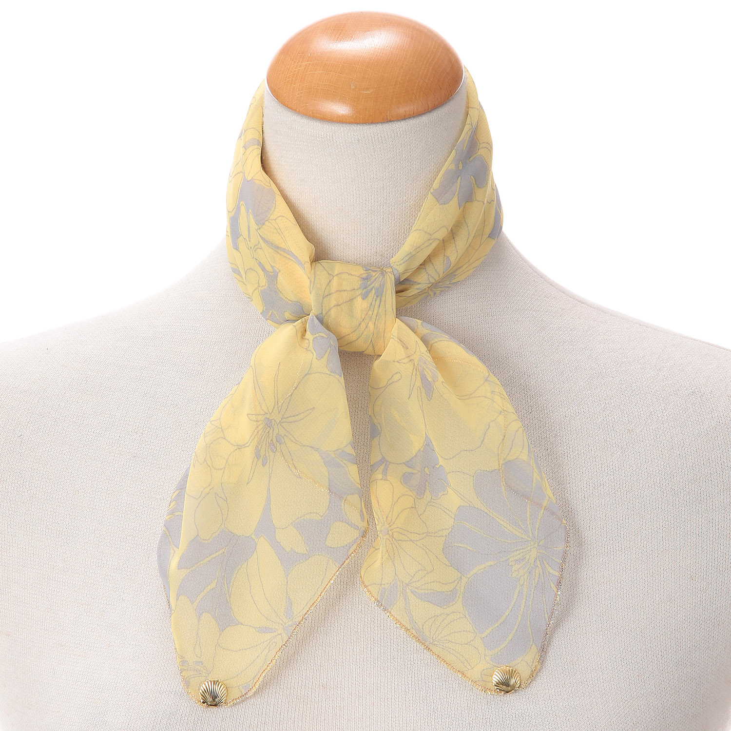 日本製 プリントポリエステルシフォンスカーフ 52×52 - 画像20