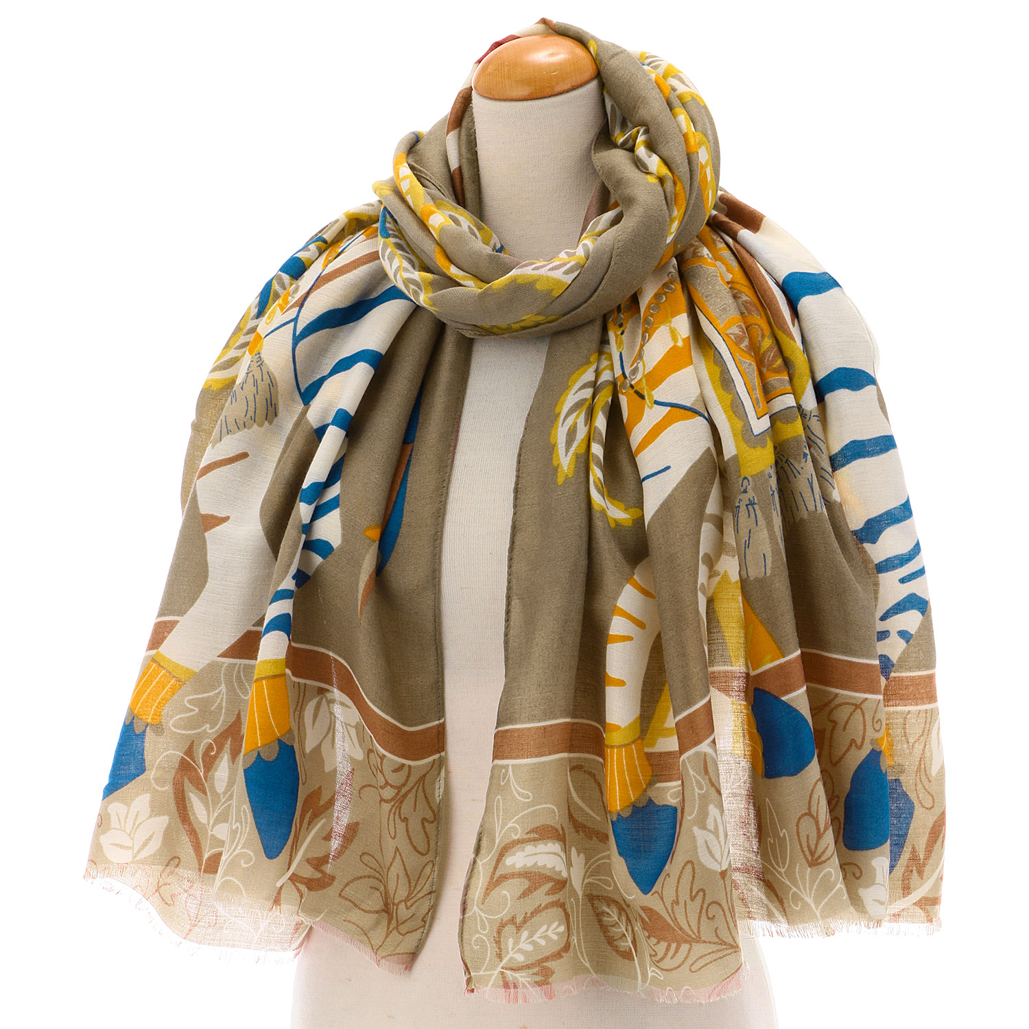 【グリーン終了】シマウマプリント大判ストール - 画像2