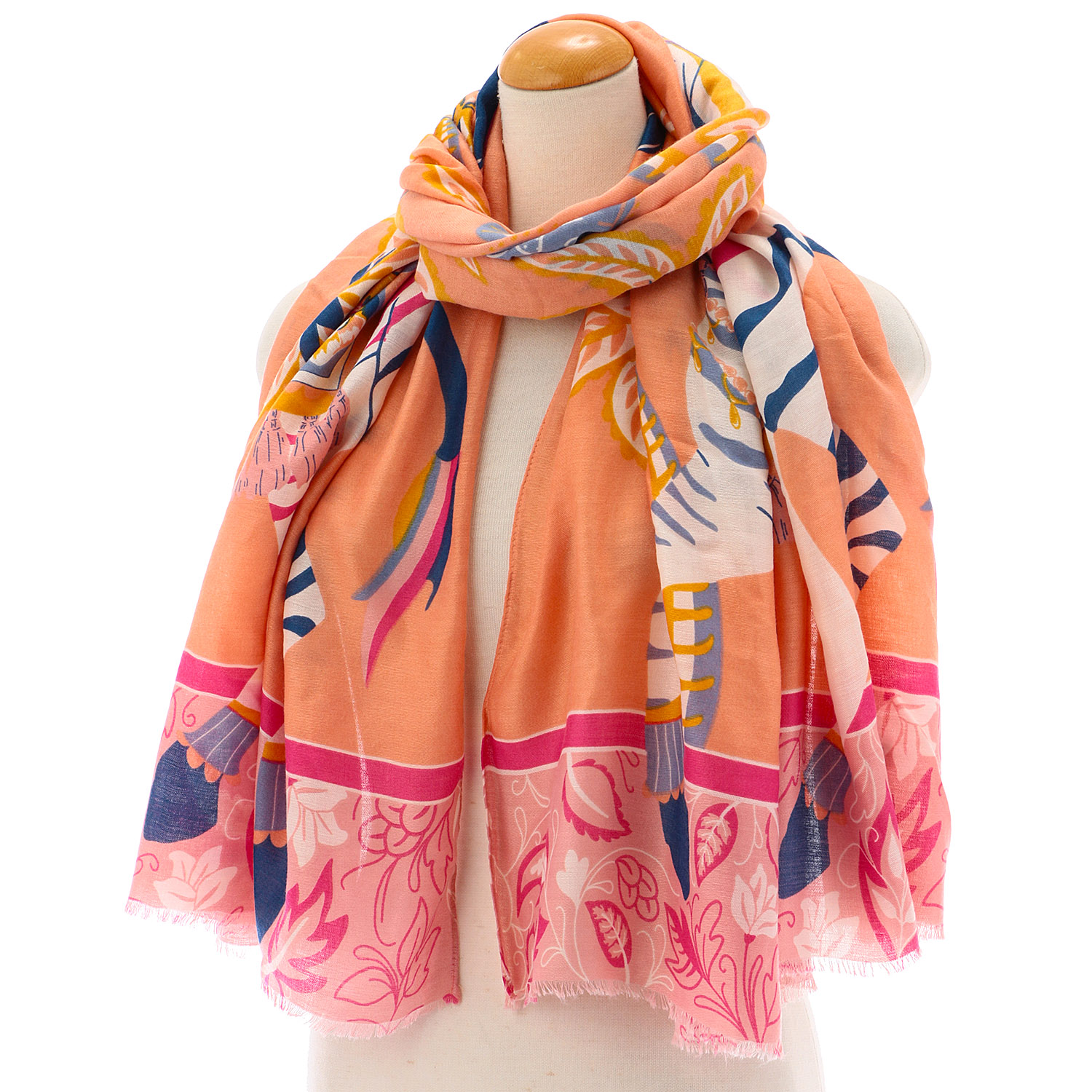 【グリーン終了】シマウマプリント大判ストール - 画像3