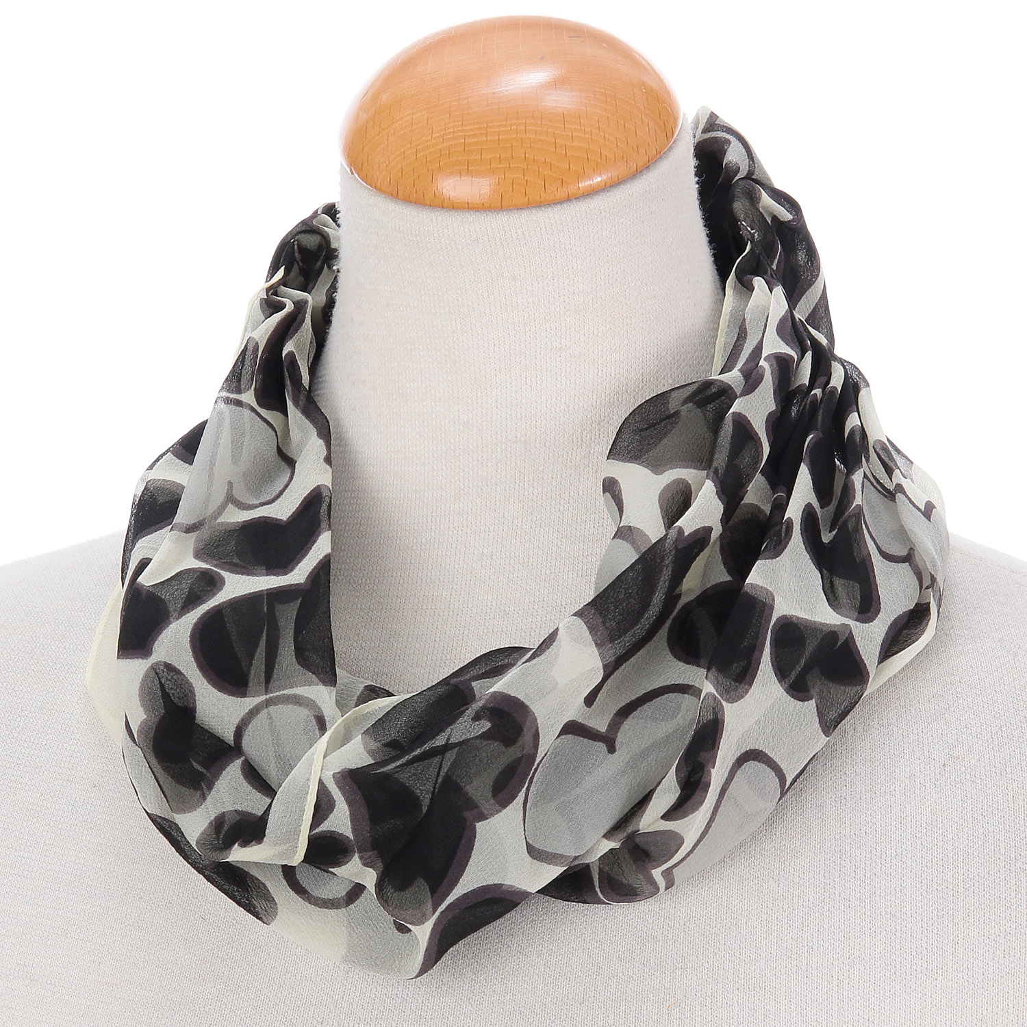 日本製 シルクシフォンリングスカーフ - 画像7