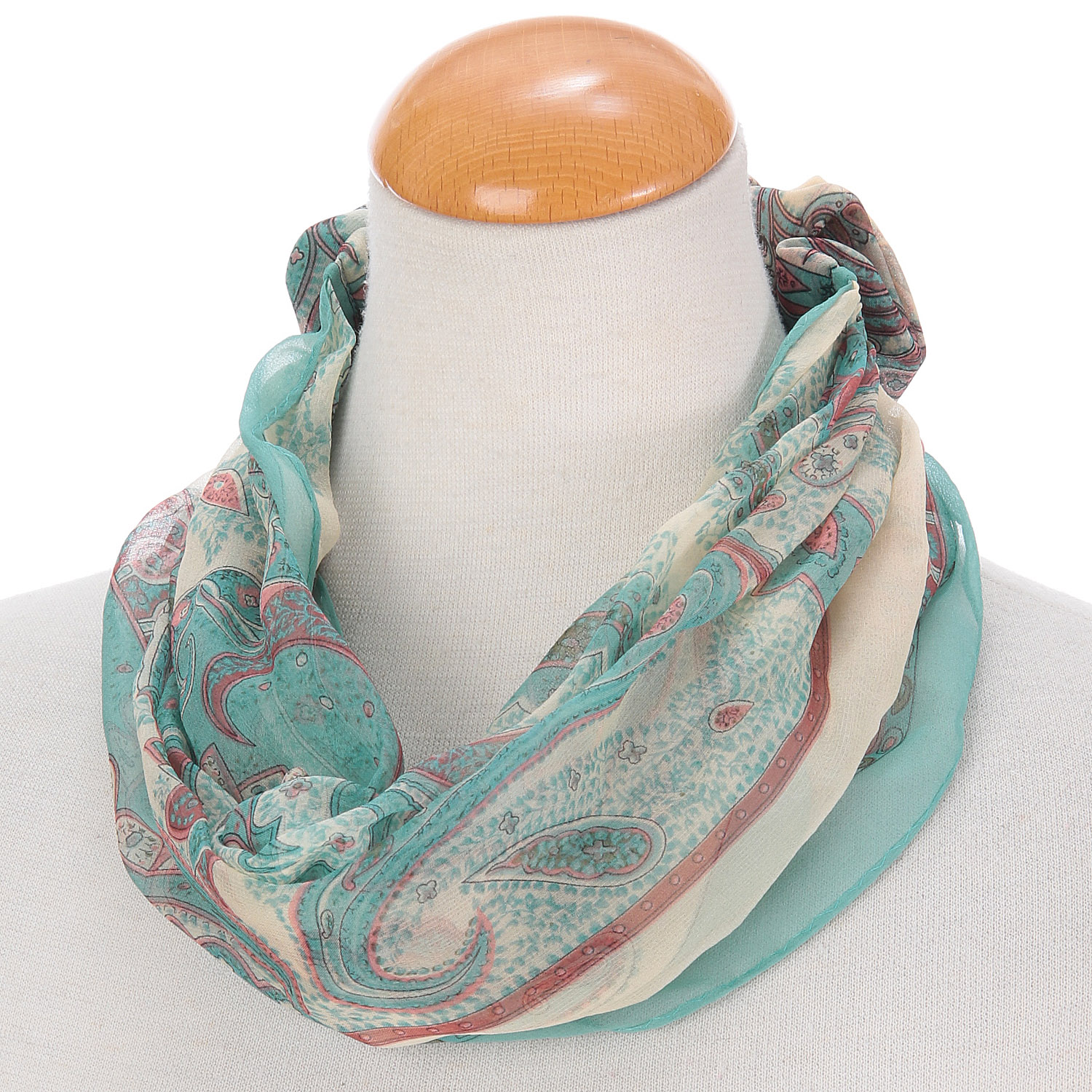 日本製 シルクシフォンリングスカーフ