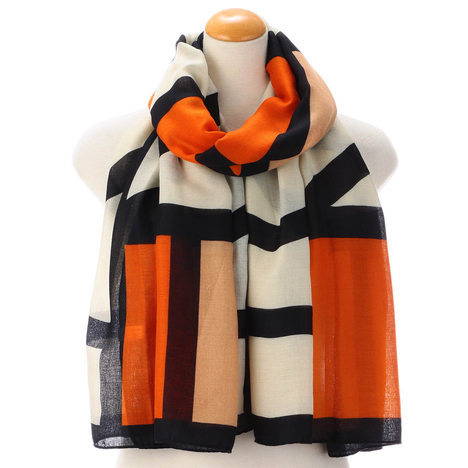 幾何柄ストール