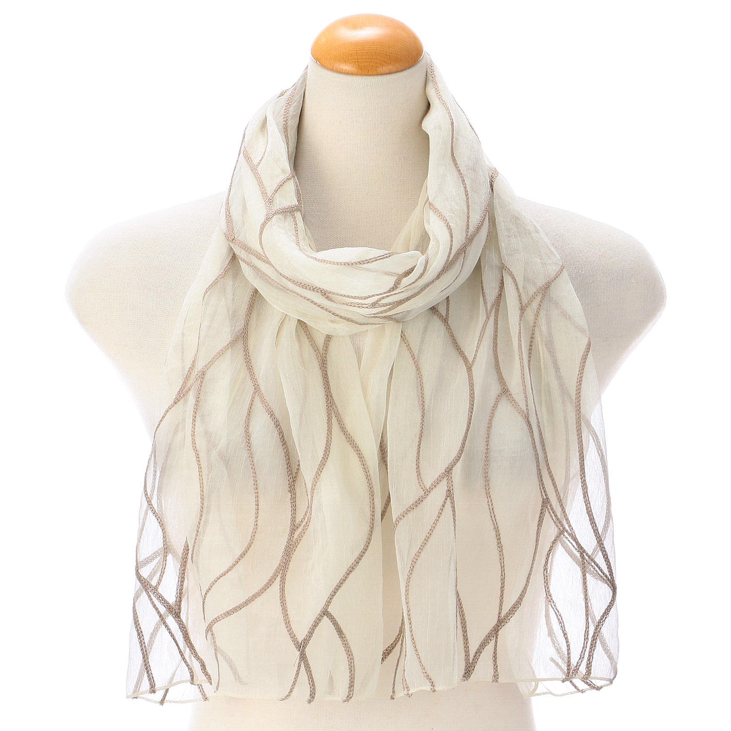 ライン刺繍ストール - 画像4