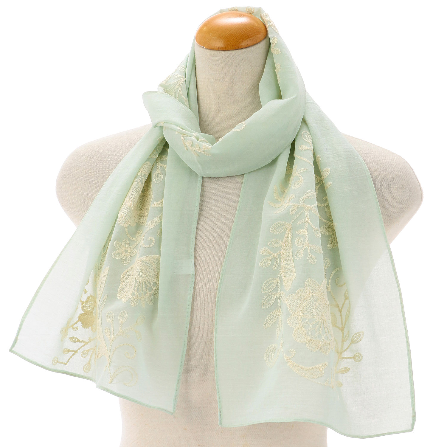 コットン刺繍ストール - 画像3