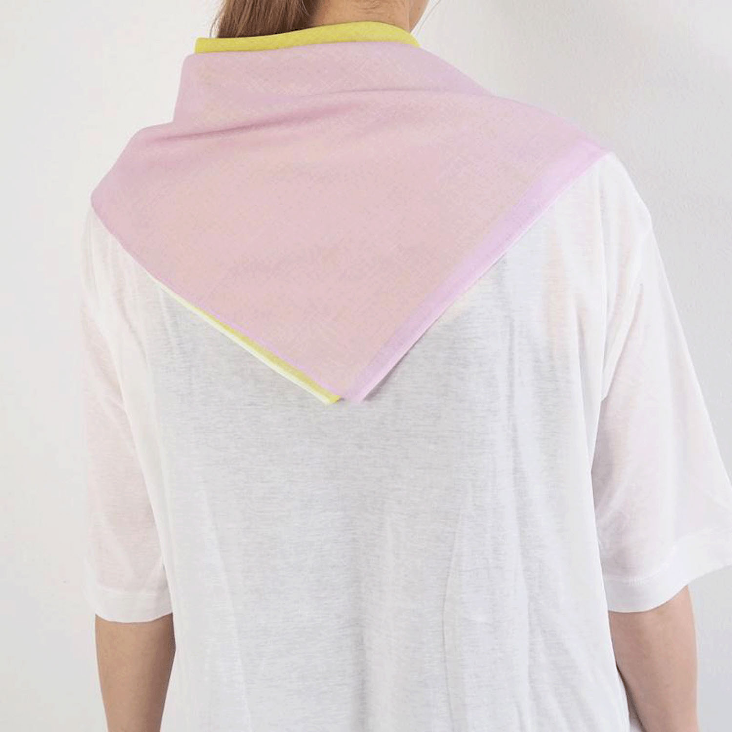 日本製 おさんぽスカーフ バイカラー 62×62 - 画像13