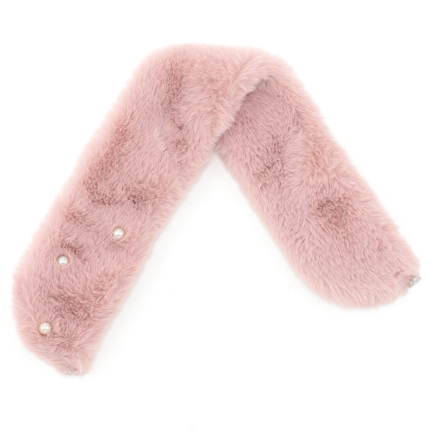 フェイクファーパール マグネット付きプチマフラー - 画像7