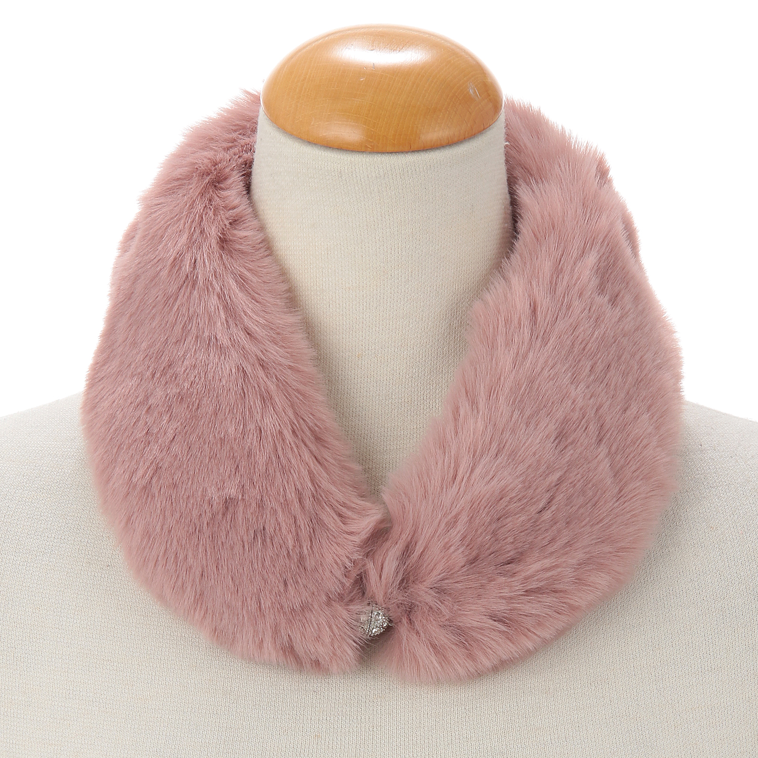 【シルバーグレー、パープル終了】フェイクファー マグネット付きプチマフラー - 画像6