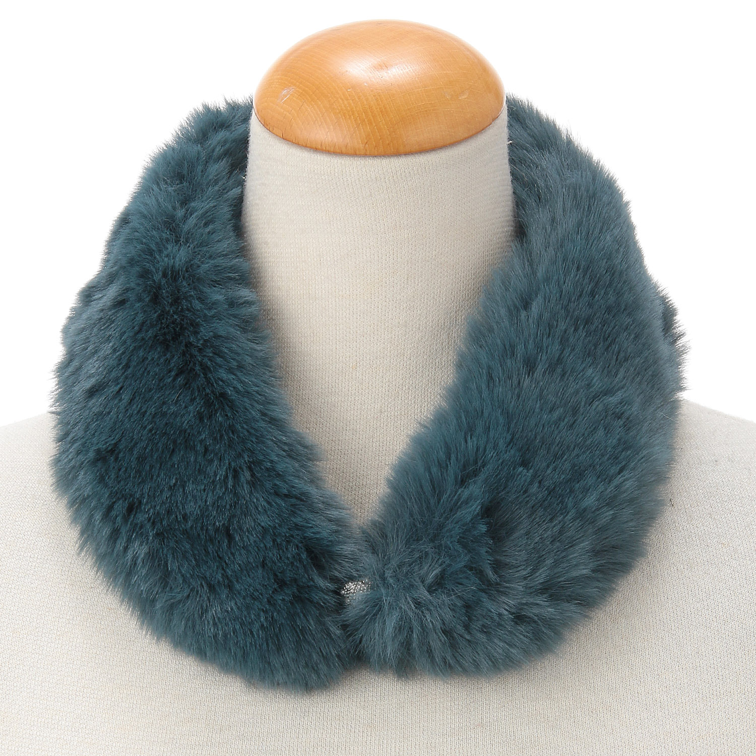 【シルバーグレー、パープル終了】フェイクファー マグネット付きプチマフラー - 画像8