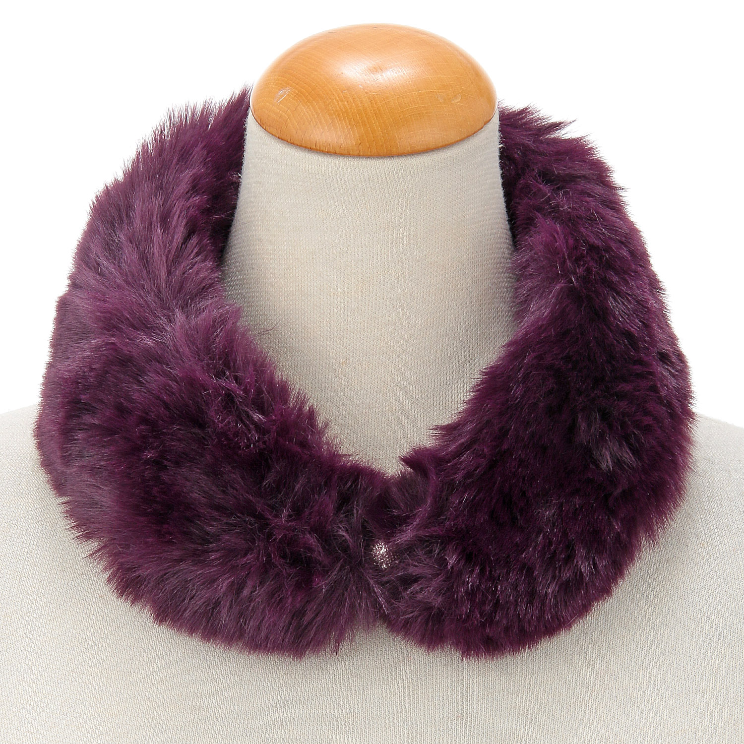 【シルバーグレー、パープル終了】フェイクファー マグネット付きプチマフラー - 画像9